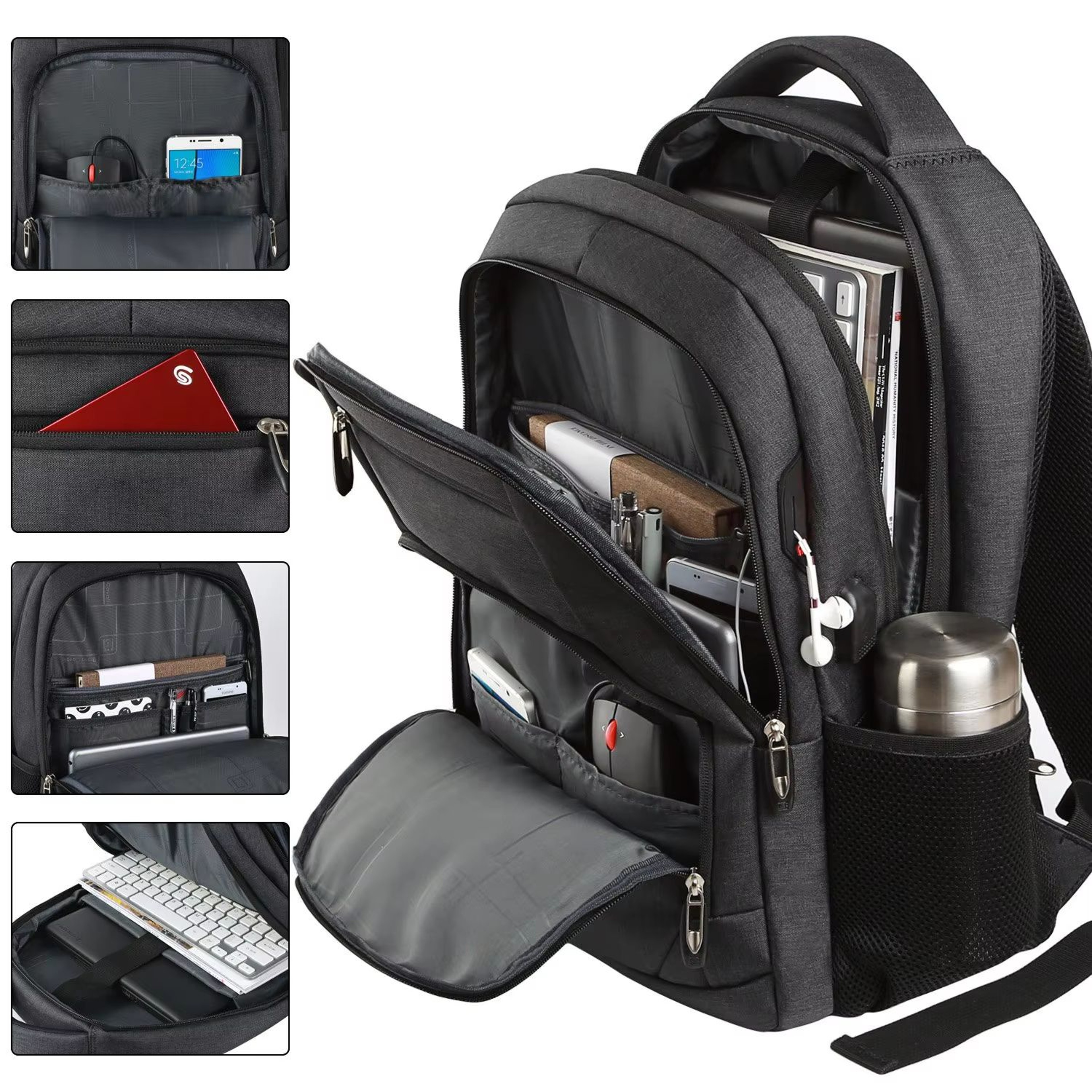 Mens Waterproof Travel Backpack  Large Capacity Laptop  Camera Bag For Outdoor Hiking  Daily Use 1