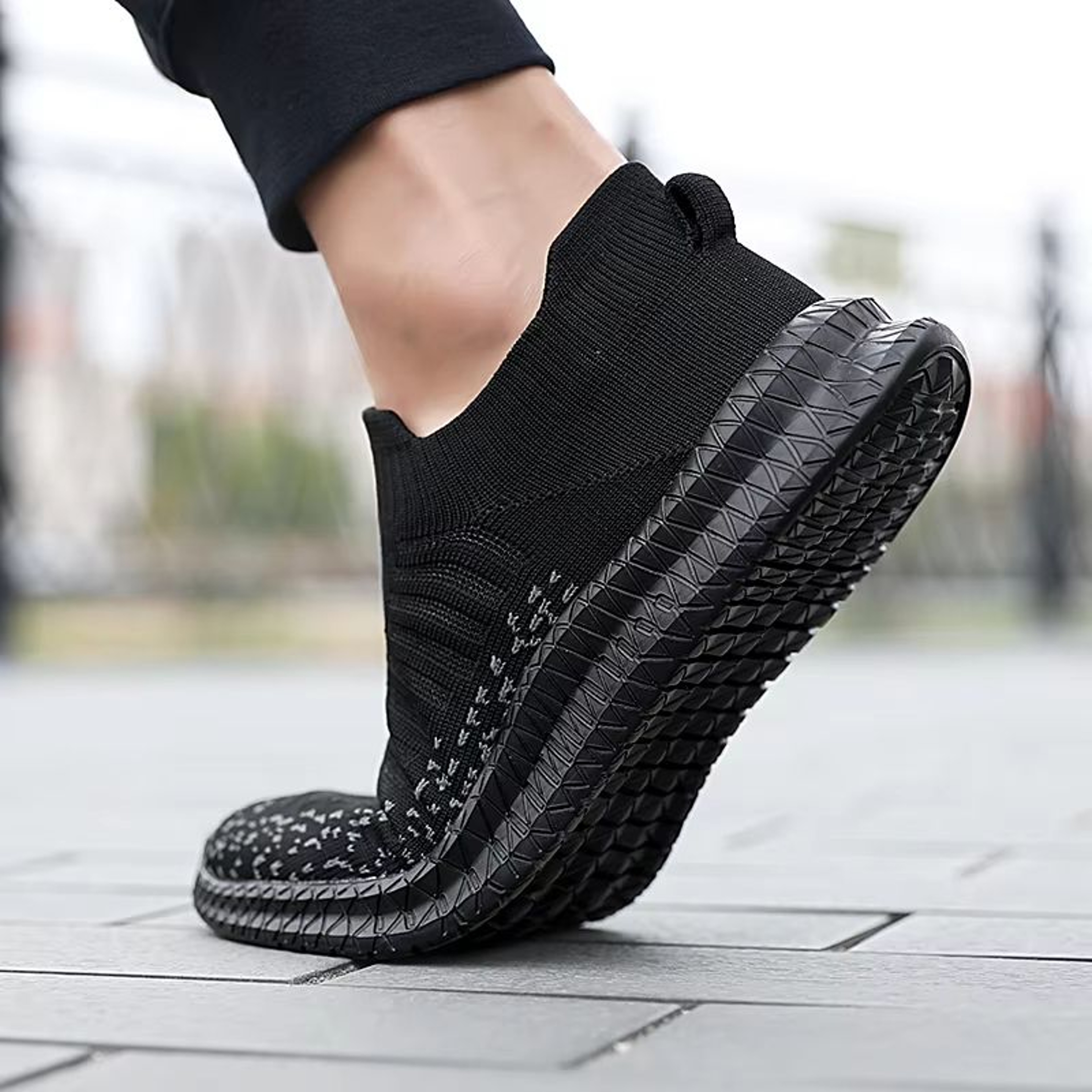 Mens Breathable Casual Shoes  Lightweight SlipOn Walking Sneakers With AntiSlip Sole 4