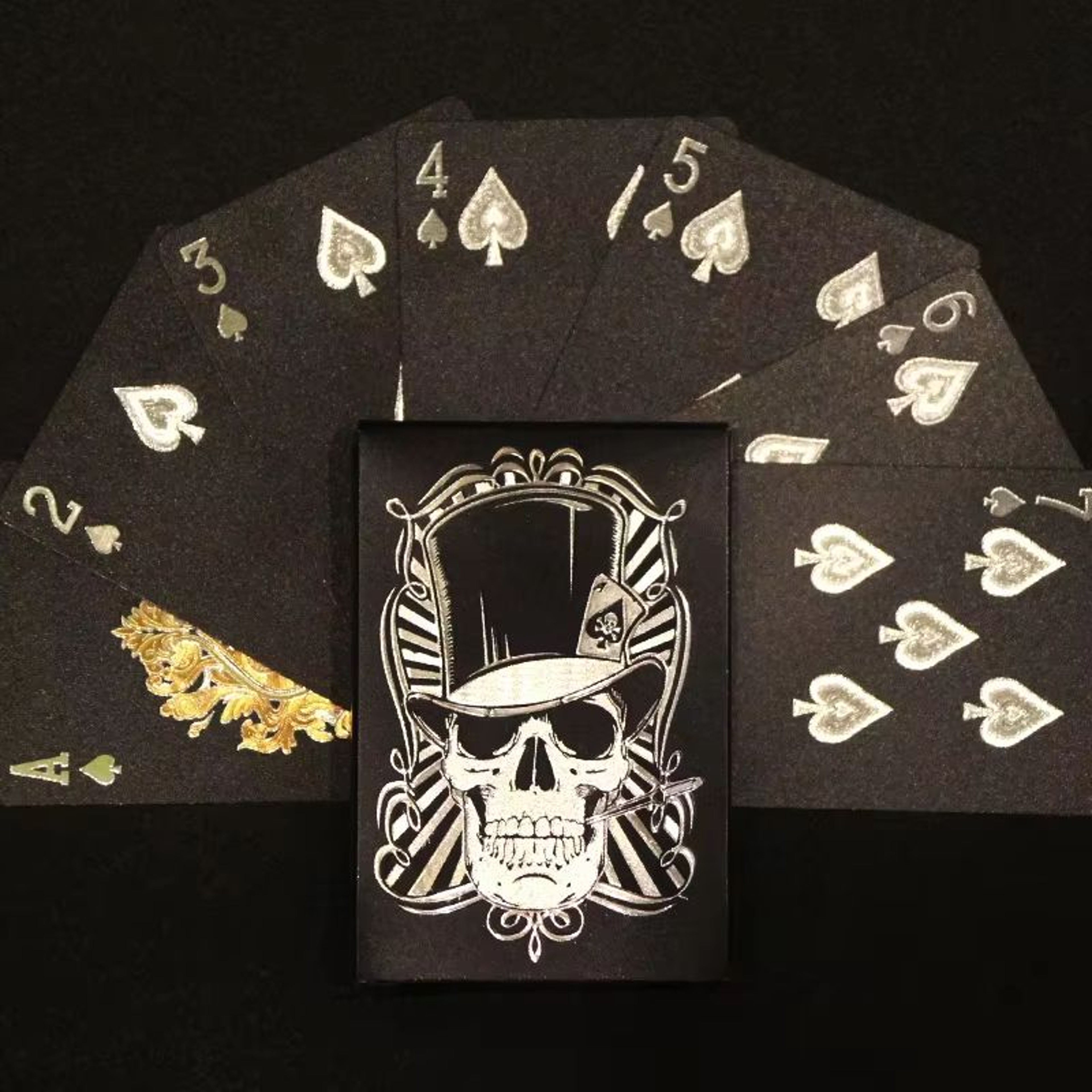 Luxury Waterproof Playing Cards  Sleek Black Poker Deck For Magic Parties  Game Nights 19