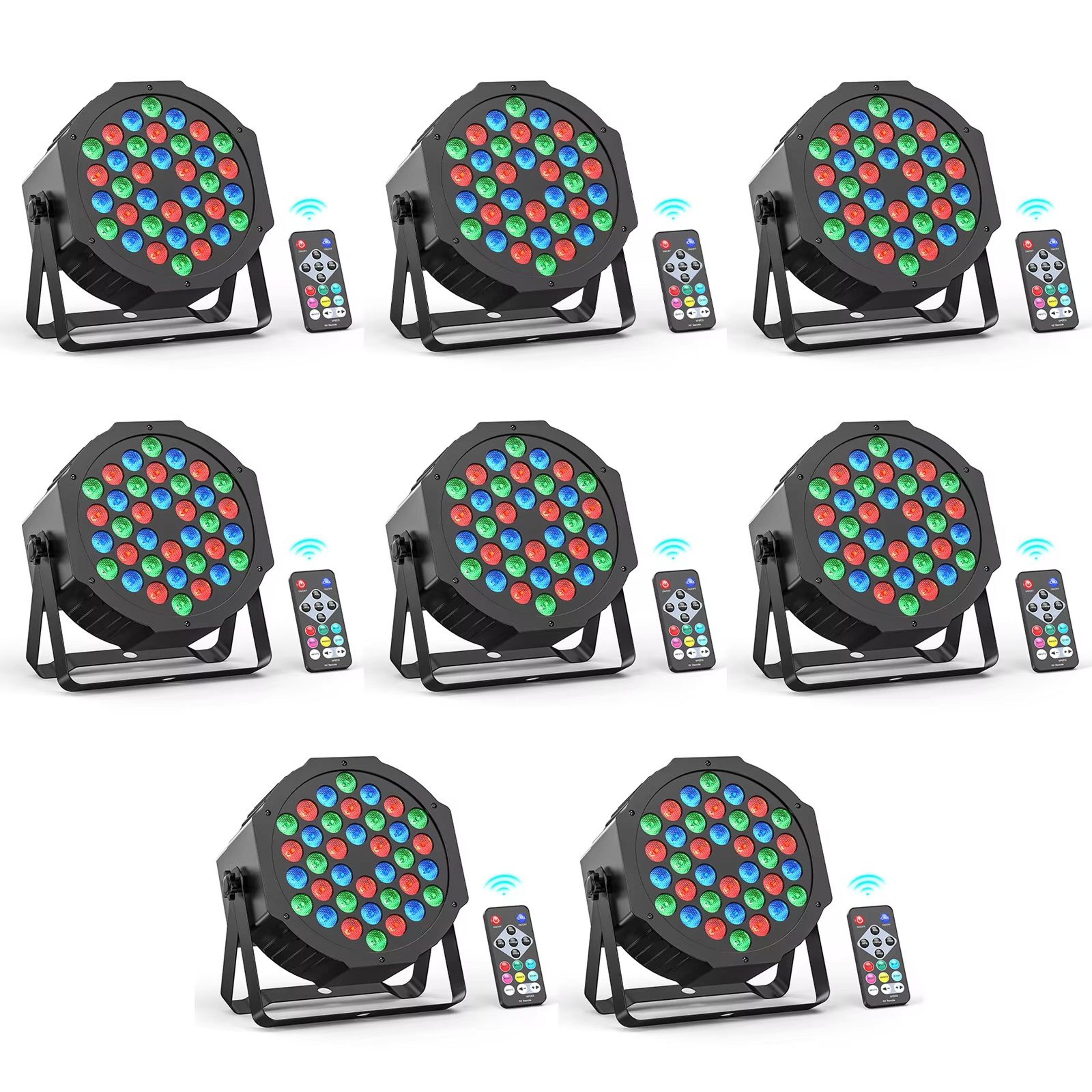 Somspot RGB Par Stage Lights  36 LED DMX  Remote Control Lighting For Parties Weddings  Live Events 7