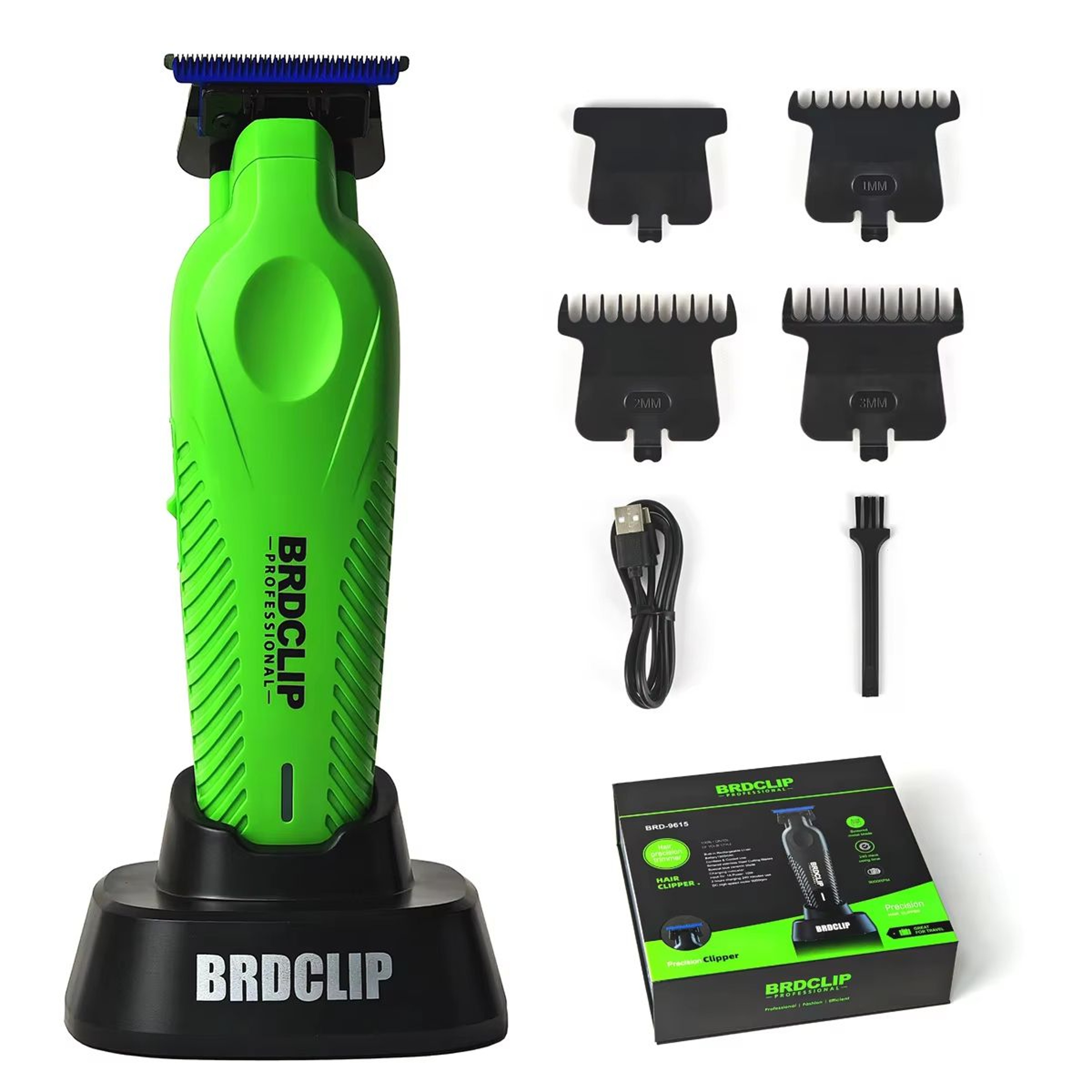 BRDCLIP BRD9615 Professional Mens Hair Trimmer 9000RPM High Speed Electric Clipper With DLC Blue Bl 7