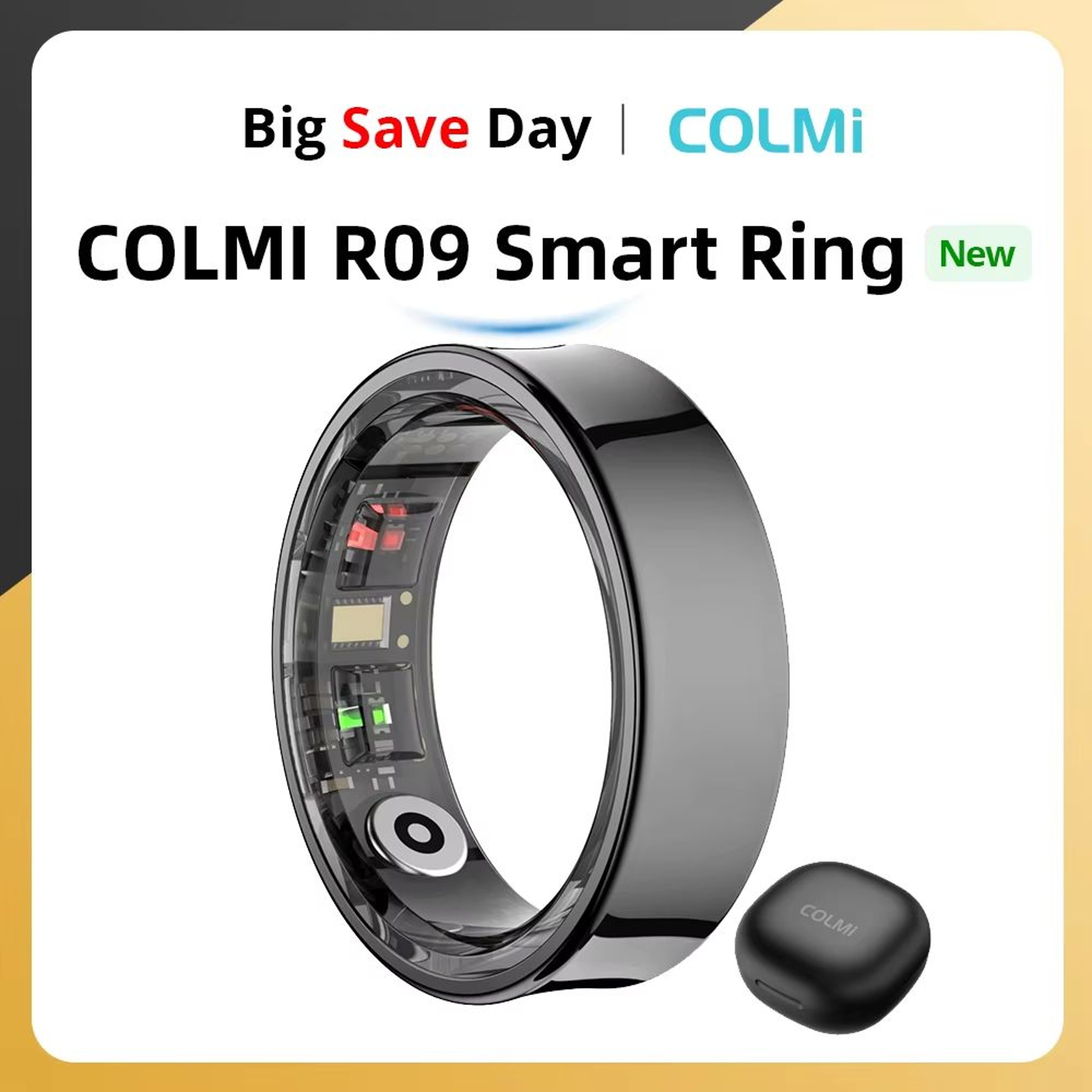 COLMI R09 Smart Ring With Charging Case Body Temperature Heart Rate And Sleep Monitor Compatible Wi 0