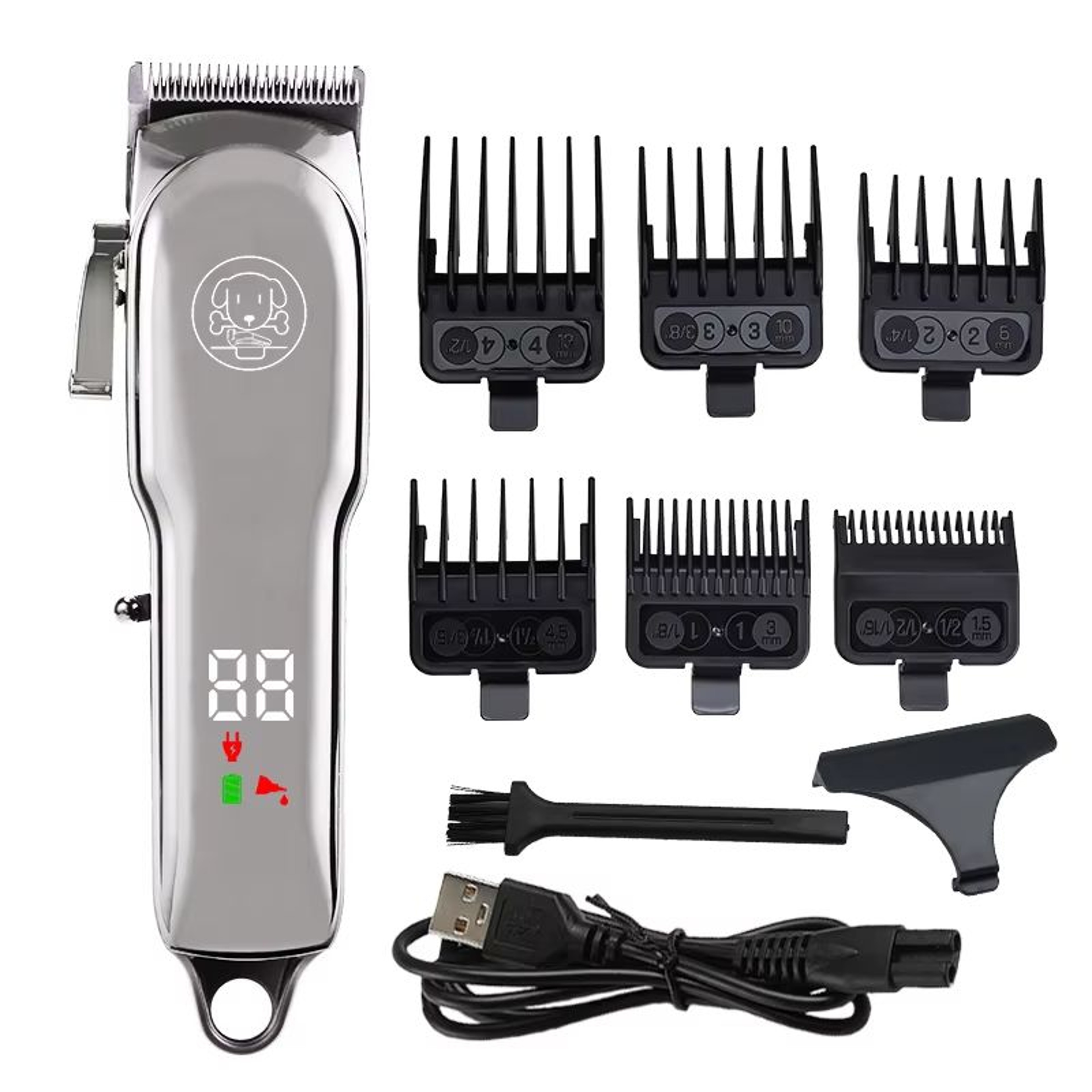 Professional Pet Grooming Clipper  Quiet Dog Hair Trimmer And Cat Shaver With Complete Grooming Kit 16