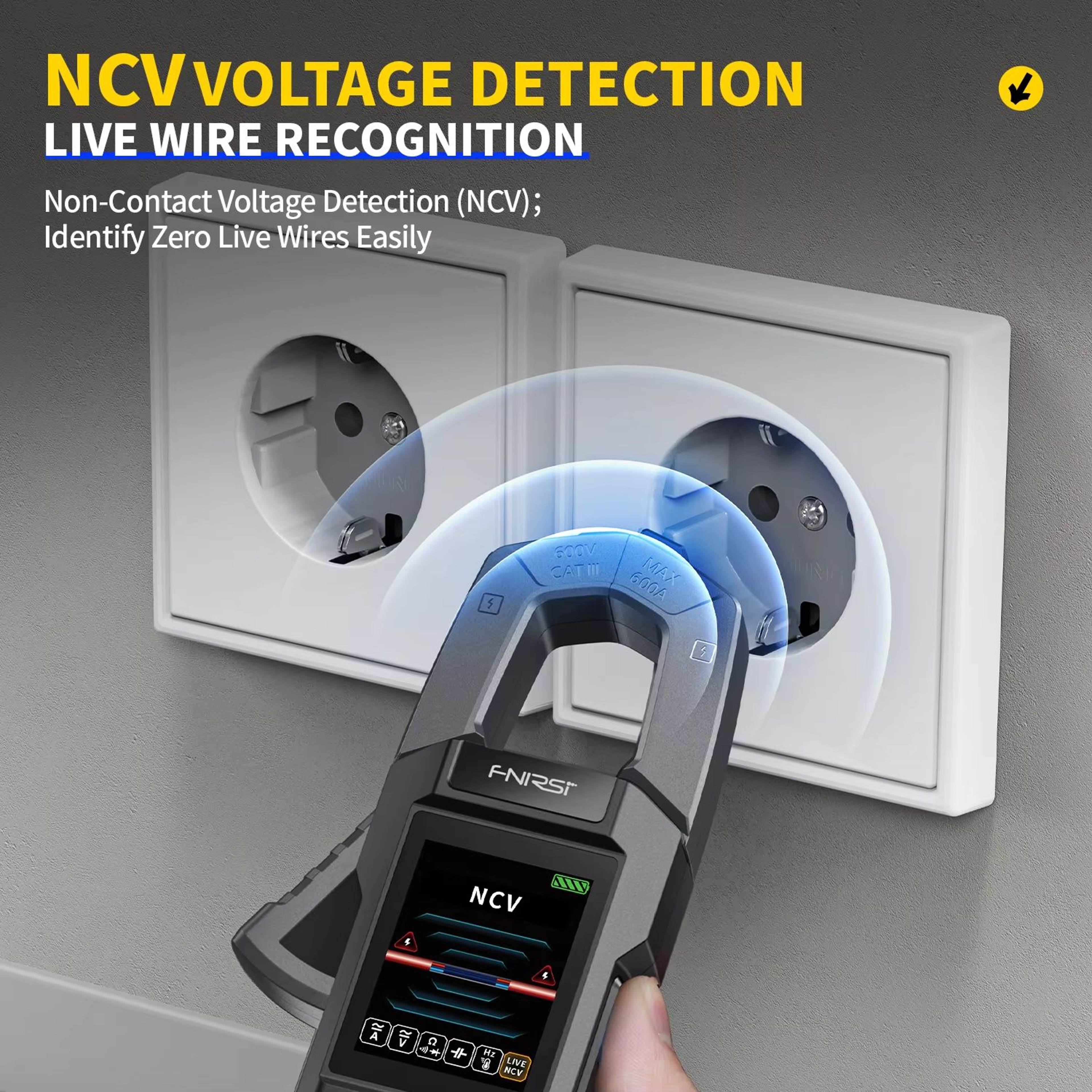 FNIRSI DMC100 Digital Clamp Meter With DCAC Current Measurement 10000 Counts And USB Charger 4