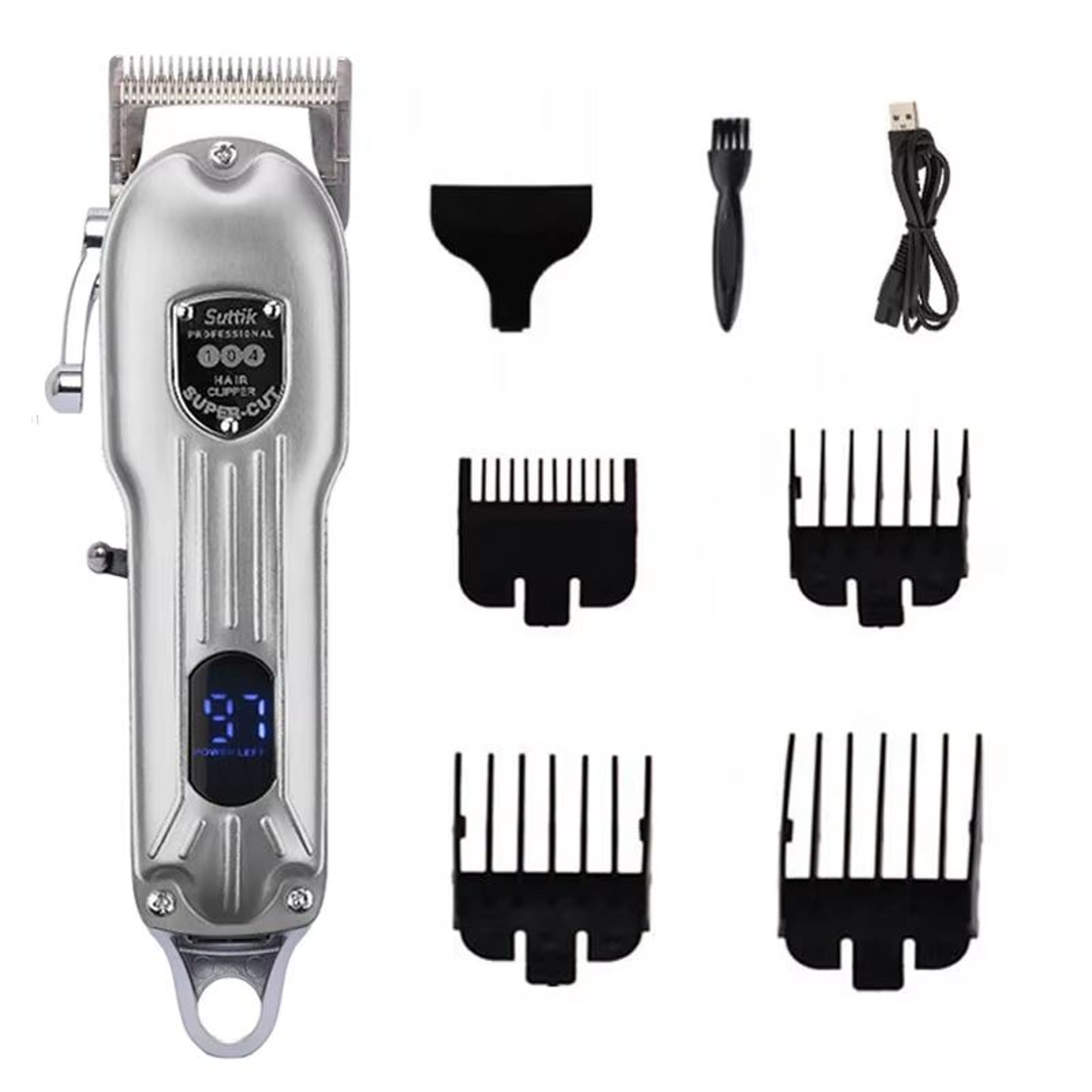 Professional Dog Hair Clipper  AllMetal Rechargeable Pet Grooming Trimmer For Dogs  Cats With Low N
