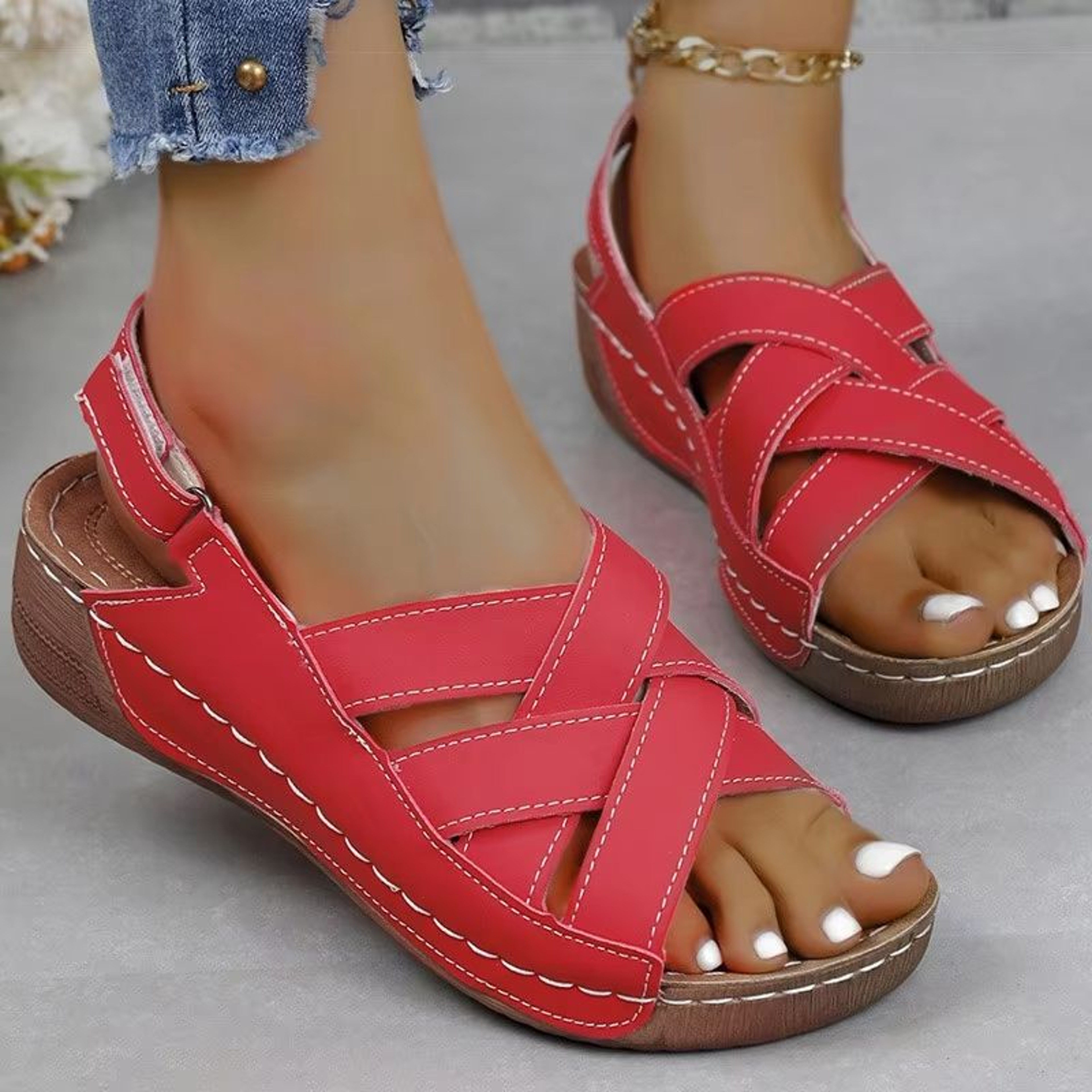 Womens Casual Wedge Sandals  Lightweight Summer Heels For AllDay Comfort 2