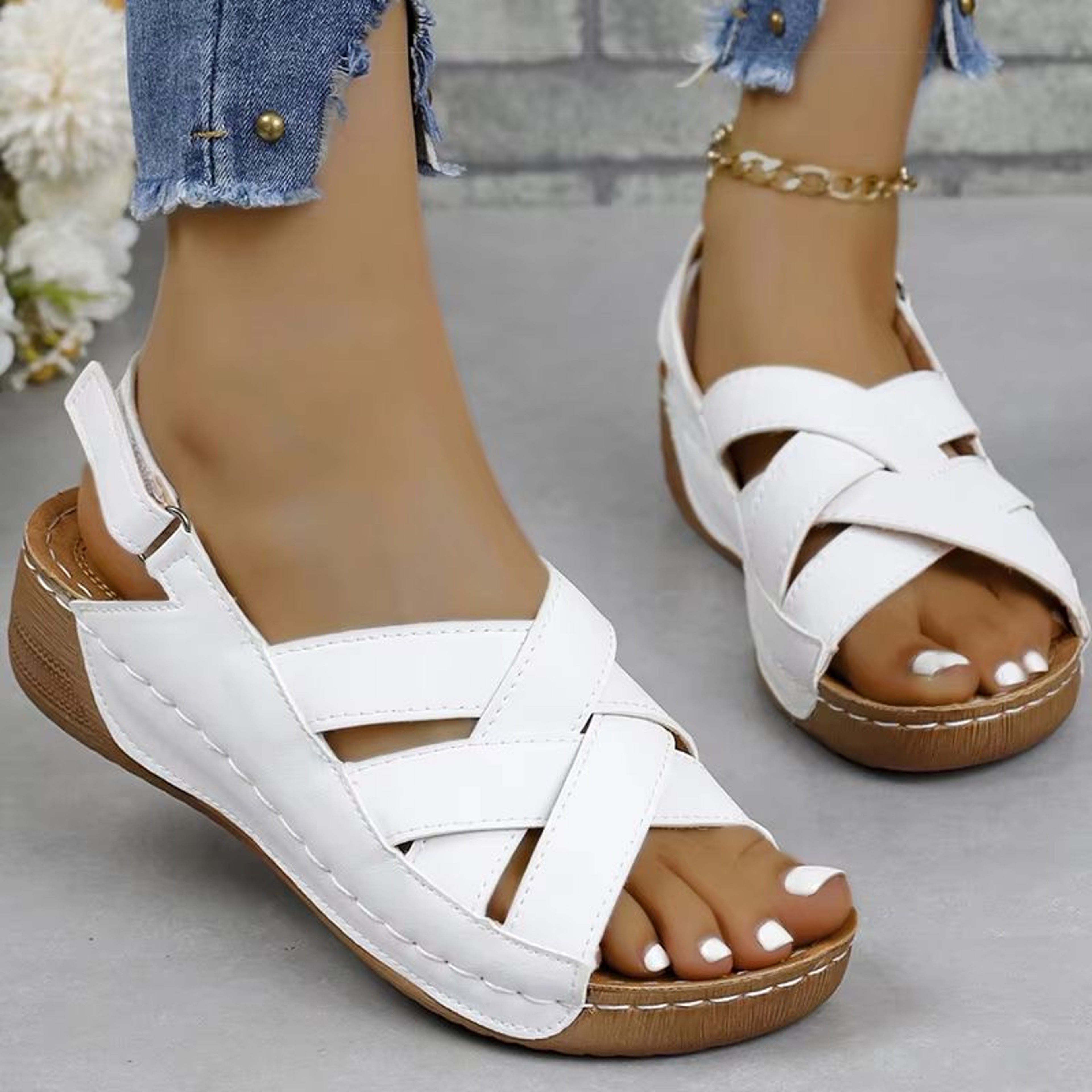 Womens Casual Wedge Sandals  Lightweight Summer Heels For AllDay Comfort 7