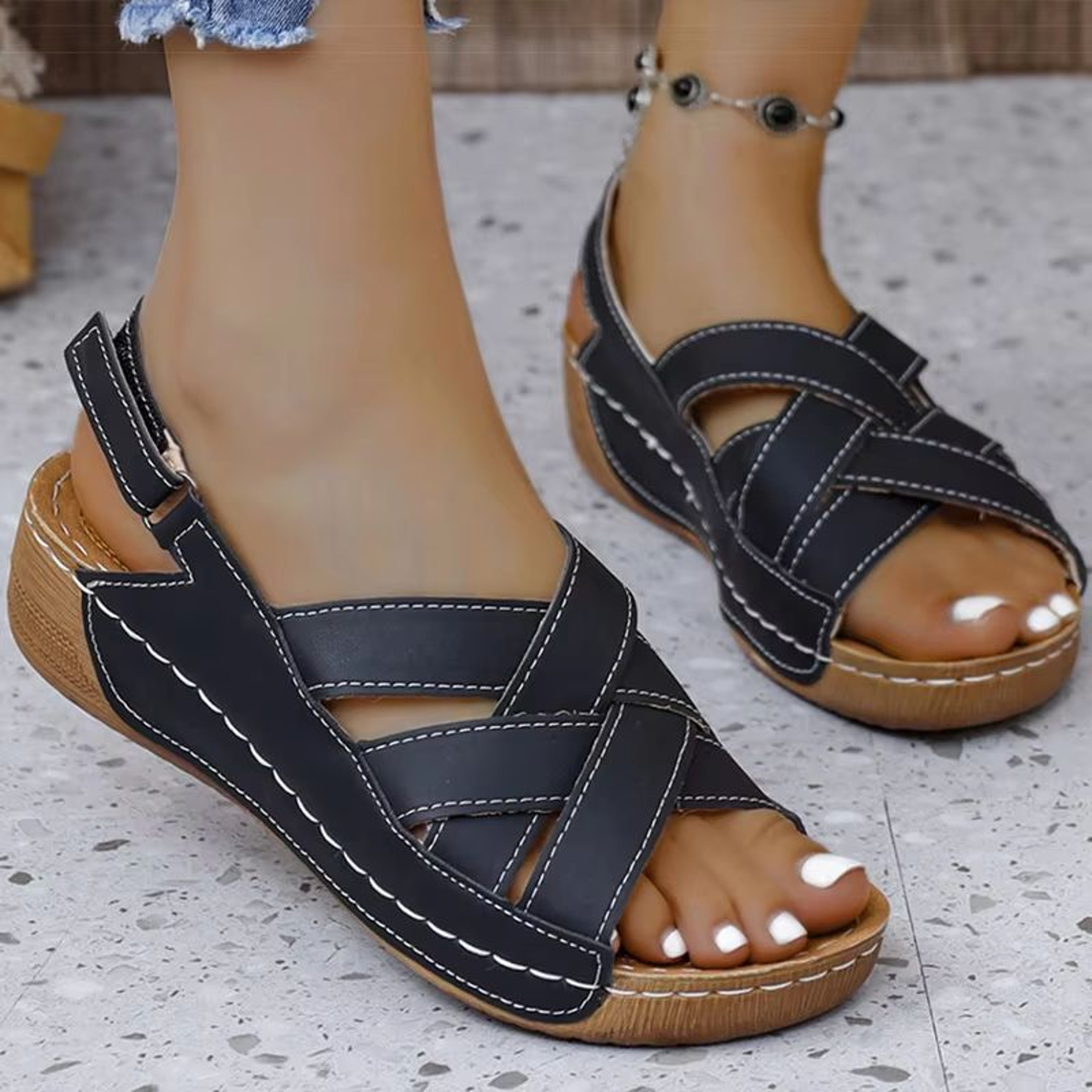 Womens Casual Wedge Sandals  Lightweight Summer Heels For AllDay Comfort 8