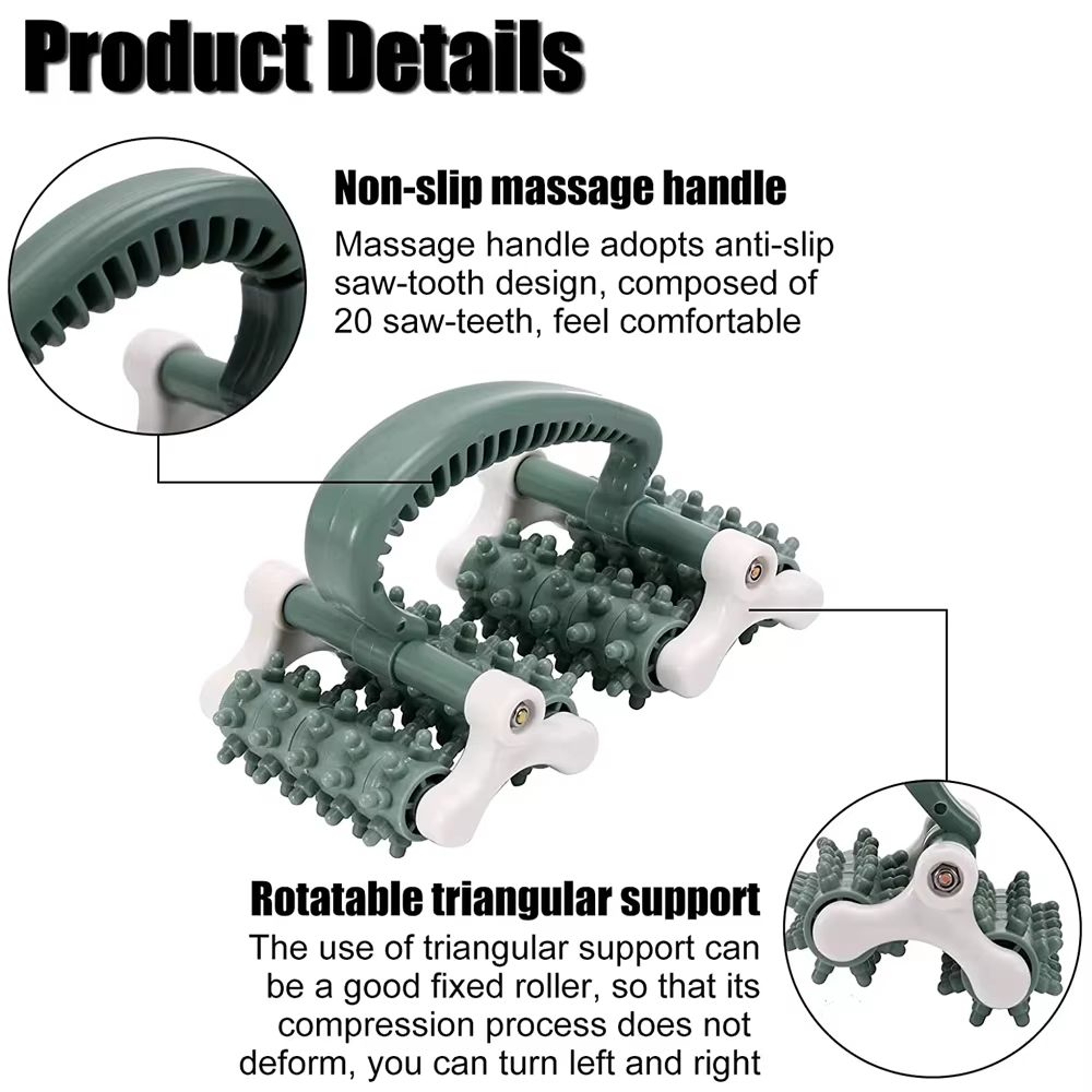 Muscle Massage Roller  Myofascial Release  AntiCellulite Tool For Back Neck Waist  Legs 3