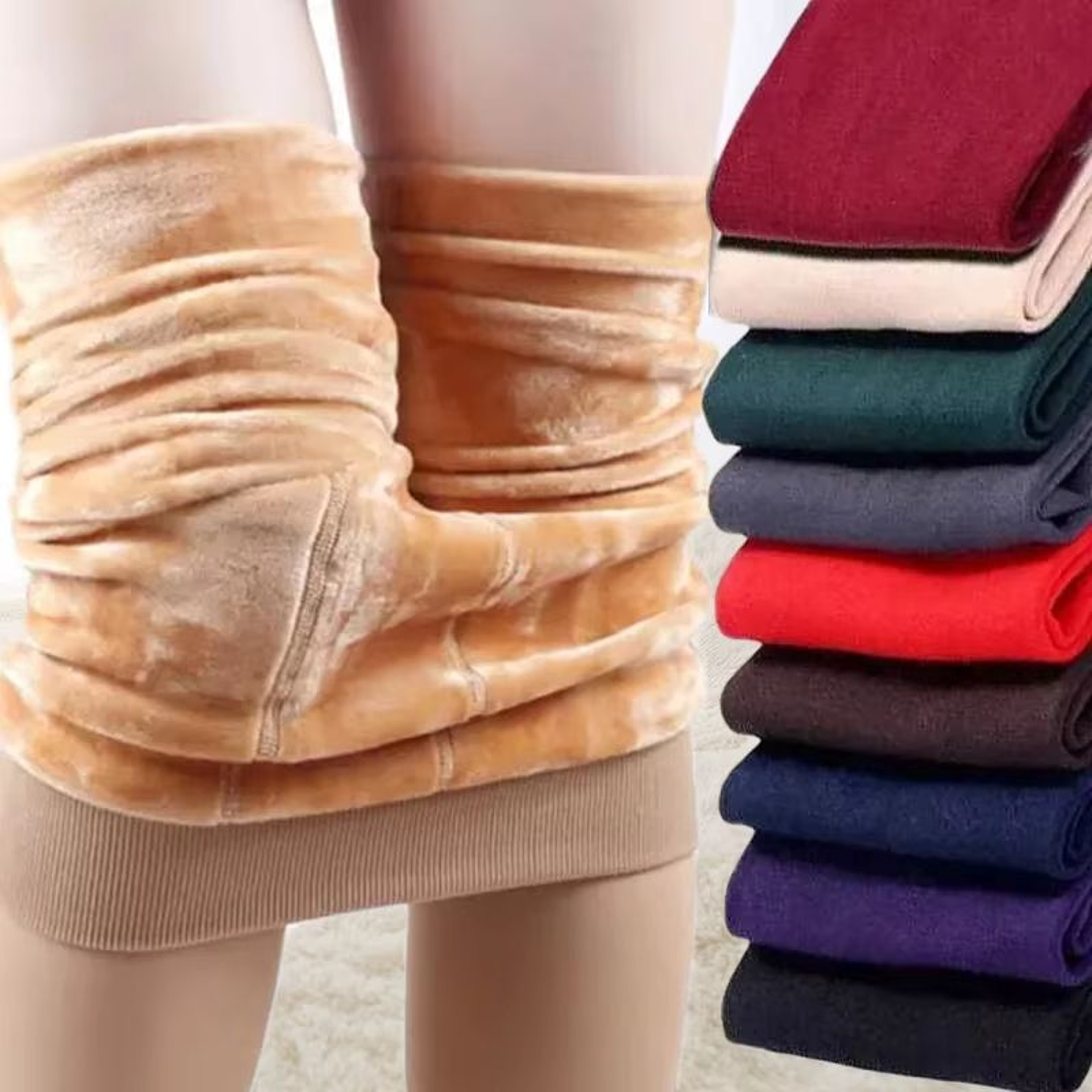 Womens Fleece Lined Thermal Tights  Winter Pantyhose With Slim Skin Effect  Warm Leggings 0