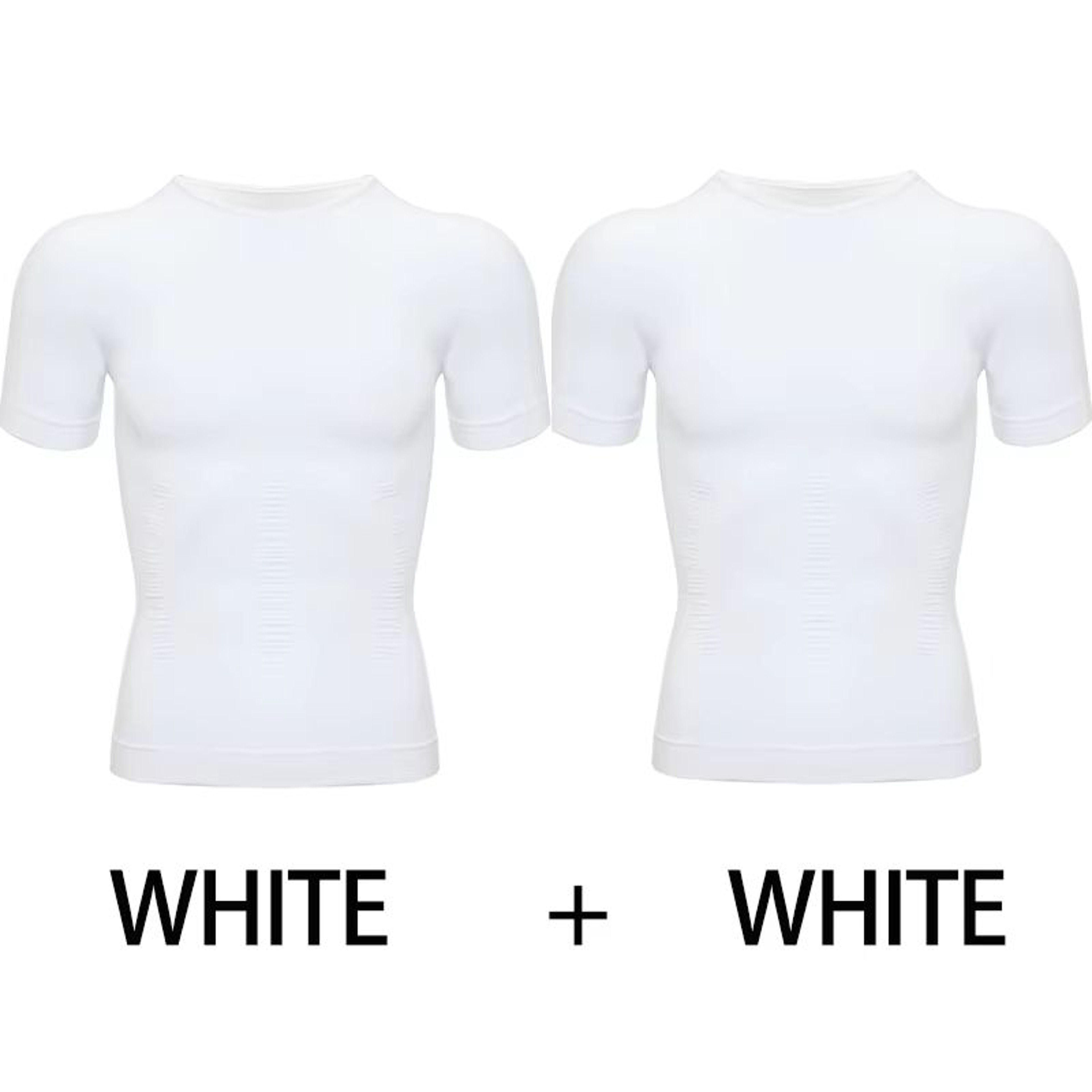 2PCS Mens Slimming Body Shaper TShirt  Compression Shapewear With Belly Control  Posture Support 8