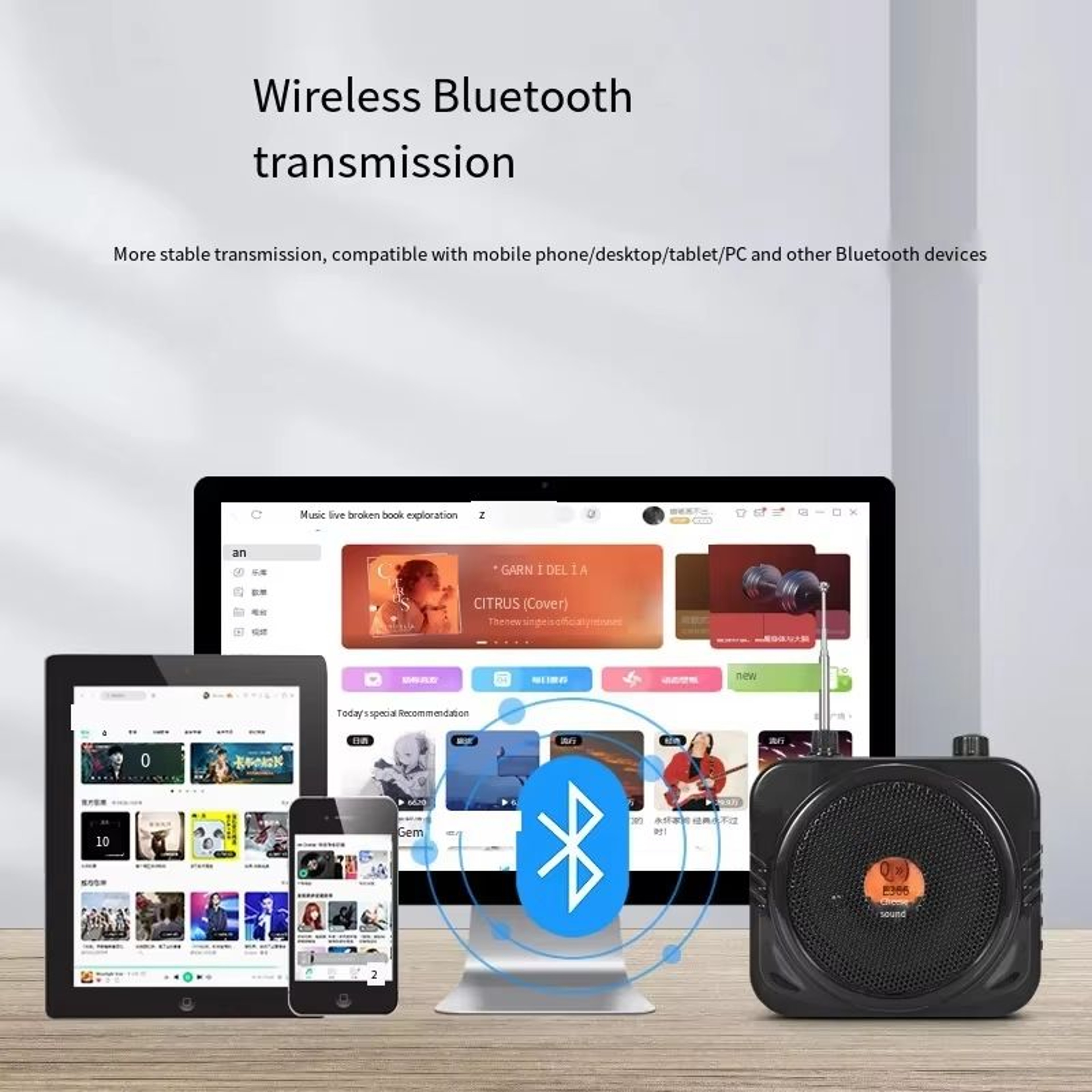 25W Bluetooth Amplifier Speaker With Wired  Wireless Microphone  Classroom Tour Guide And Event Voi 5