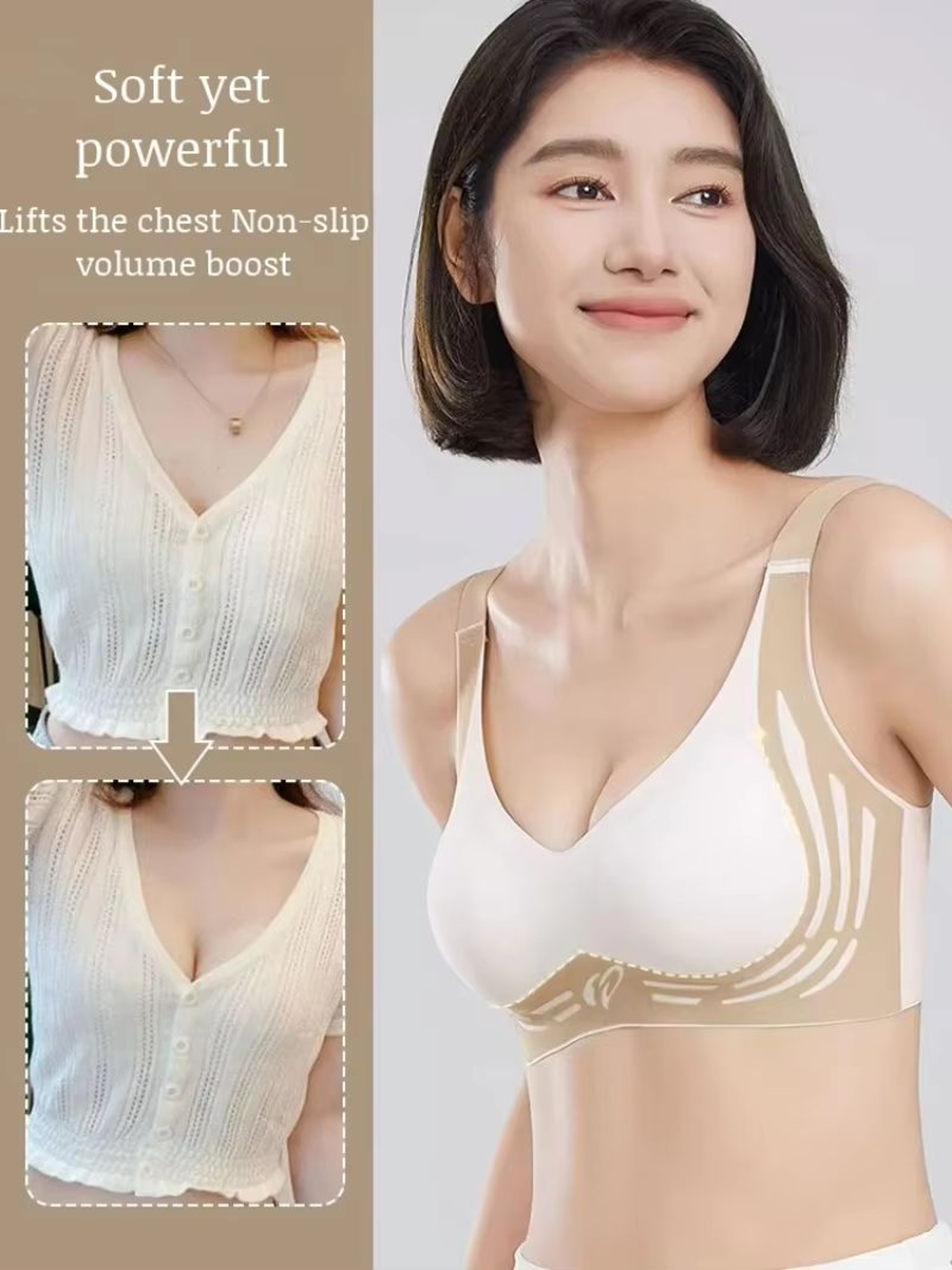 Seamless Wireless PushUp Bra With Soft Support And Lift 0