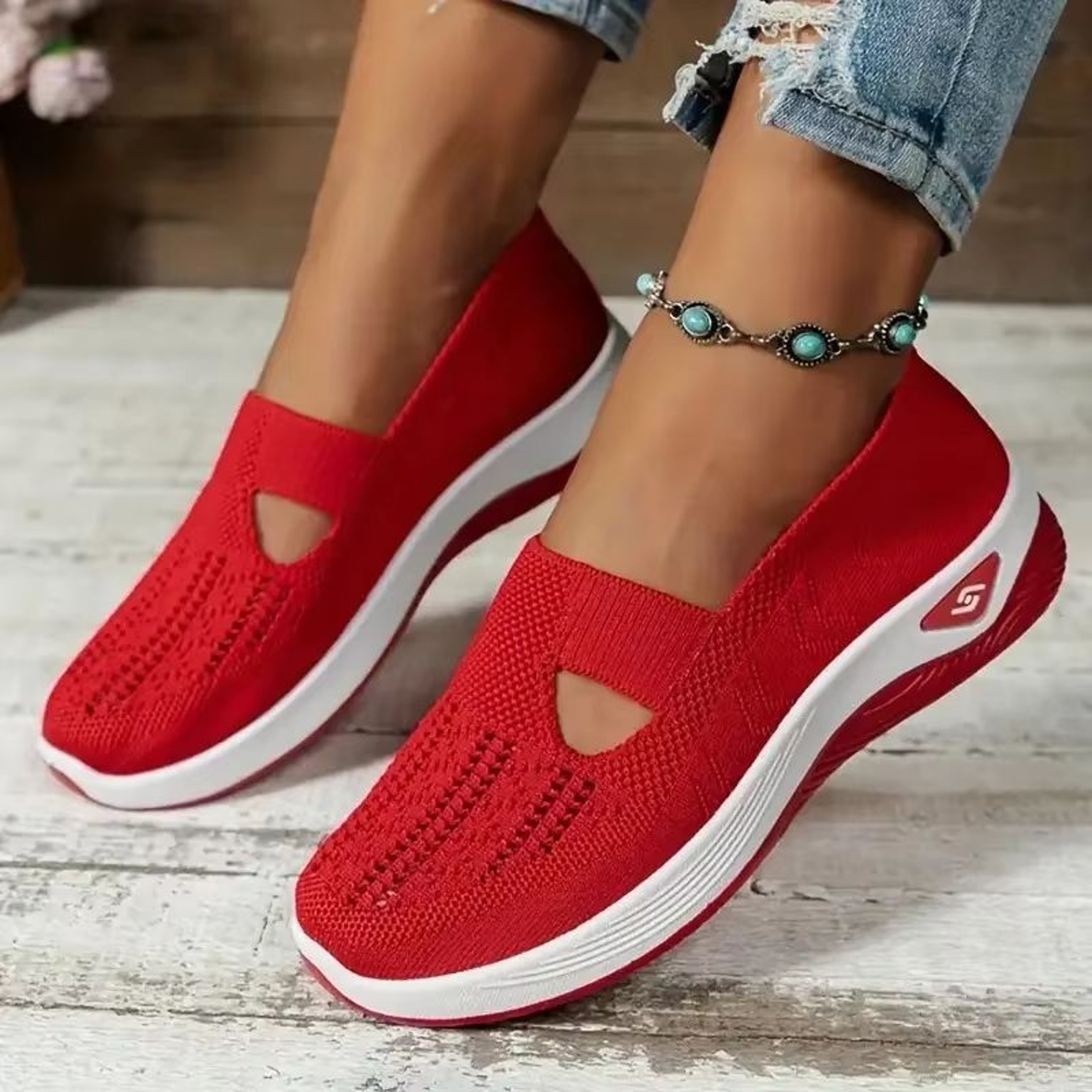 Womens Orthopedic Walking Sneakers  Breathable SlipOn Casual Shoes With Soft Sole  NonSlip Comfort 17