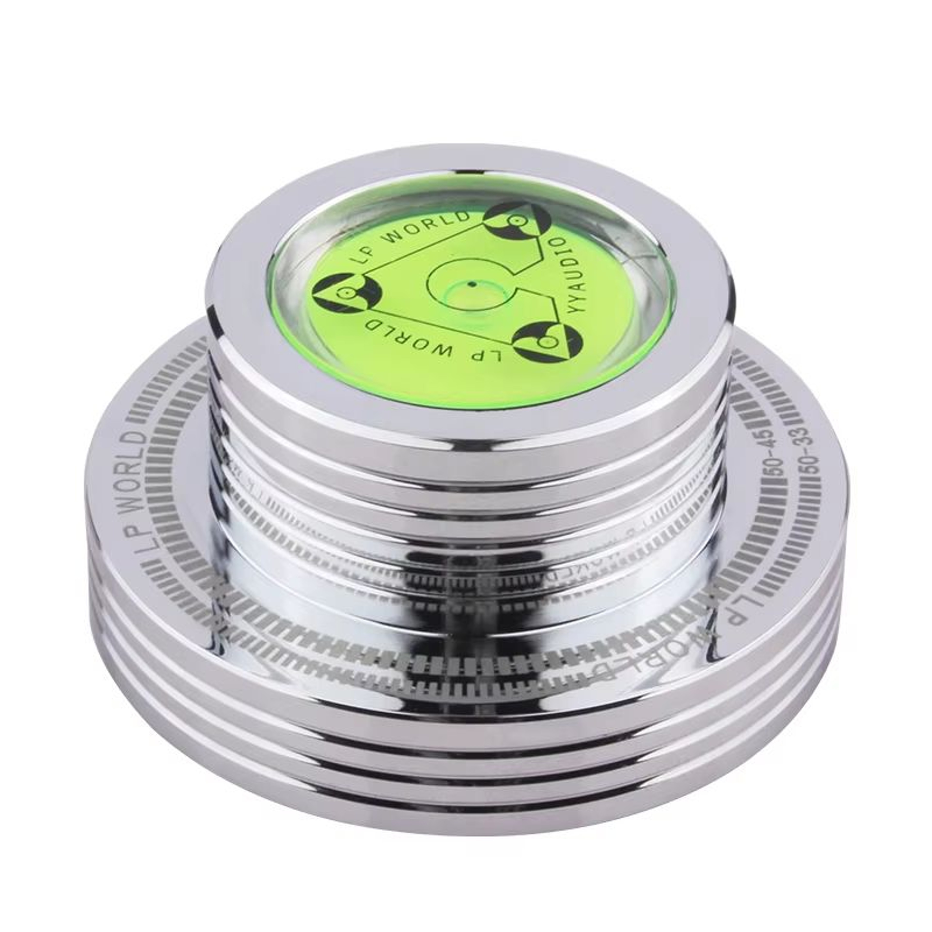 Universal Turntable Stabilizer Weight  Aluminum Alloy LP Record Clamp With Level For Vinyl Players 8