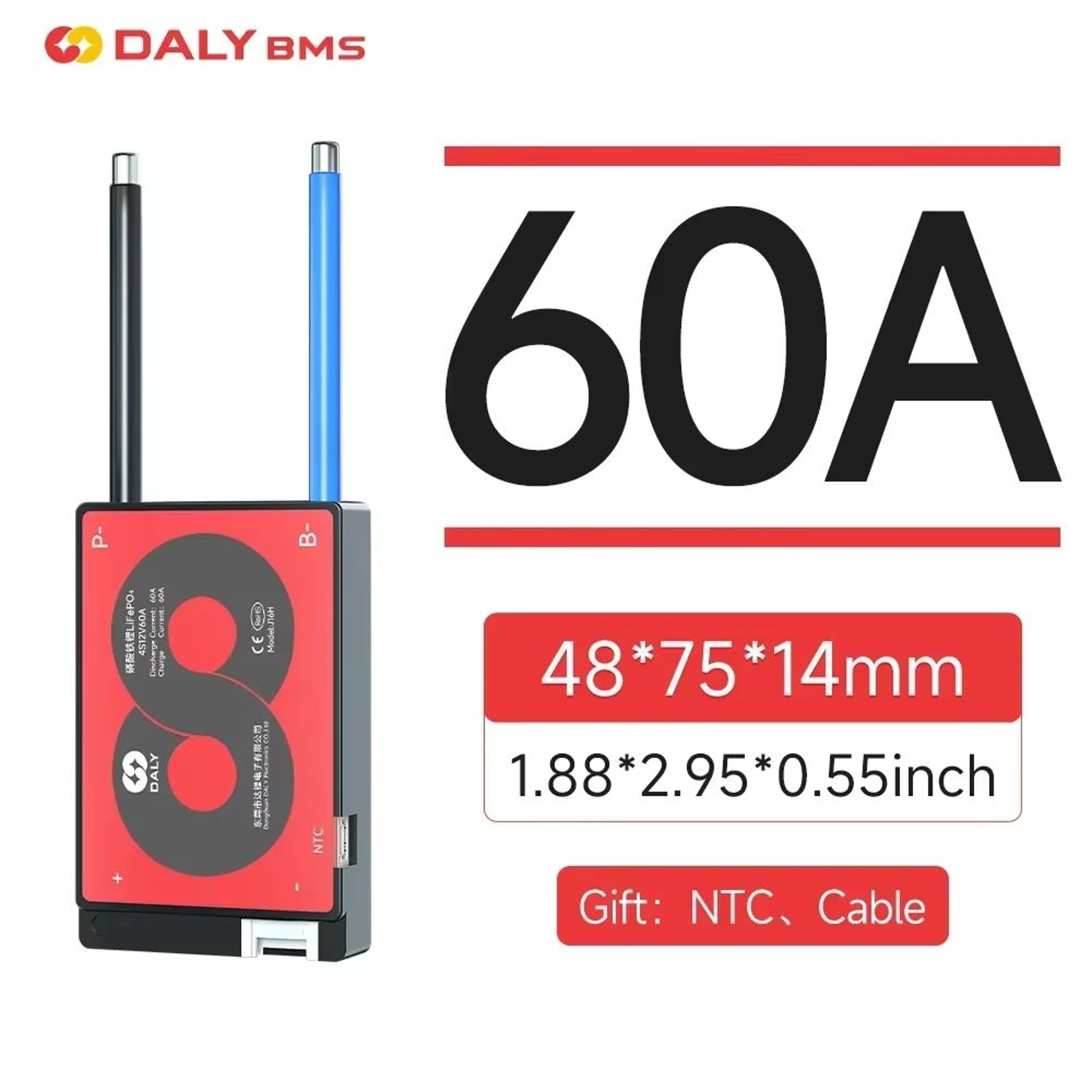 DALY BMS 15A100A With Balance  Battery Management System For Liion  LiFePO4 Packs 3S16S With NTC Pr 9