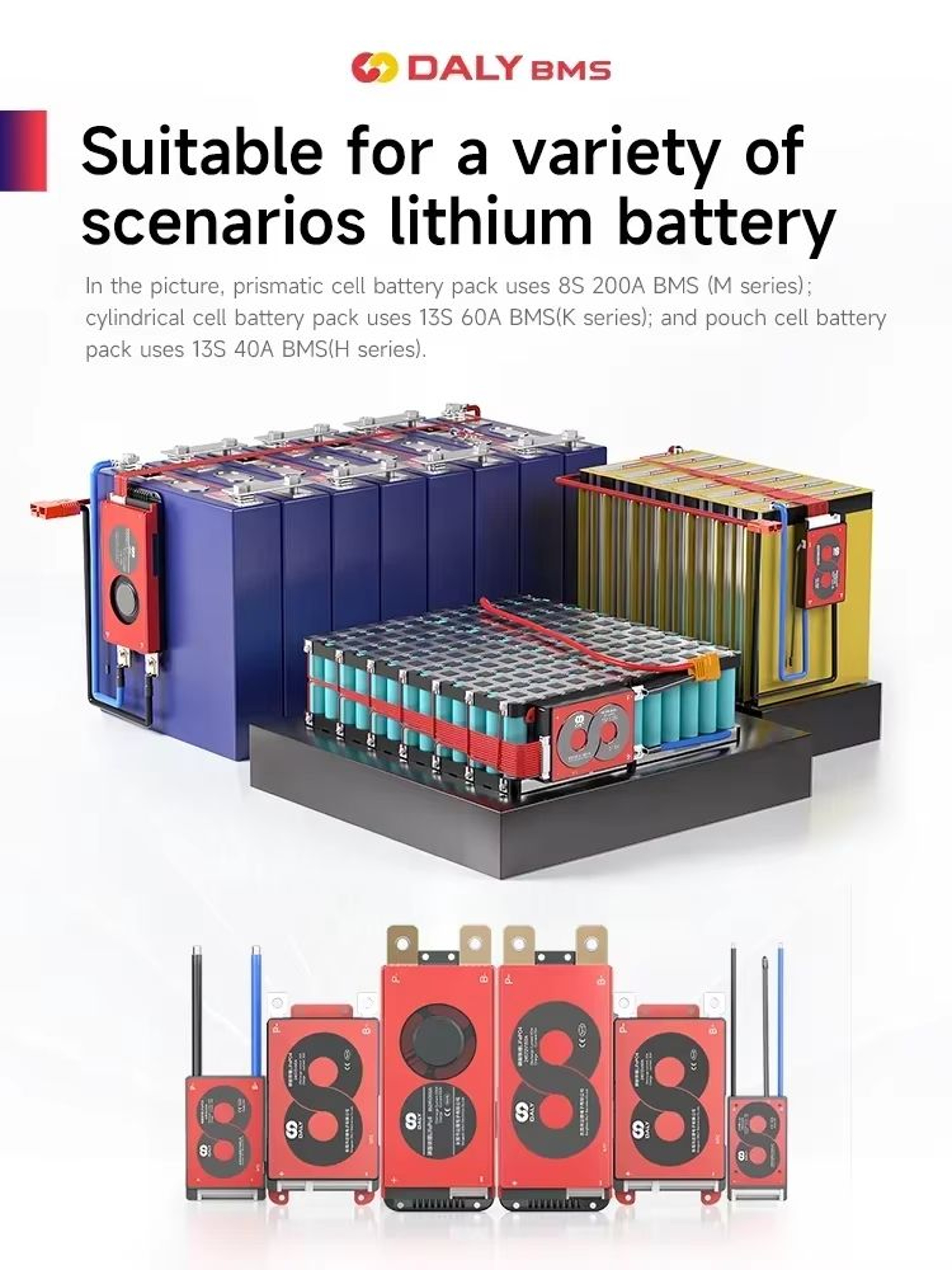 DALY BMS 15A100A With Balance  Battery Management System For Liion  LiFePO4 Packs 3S16S With NTC Pr 2