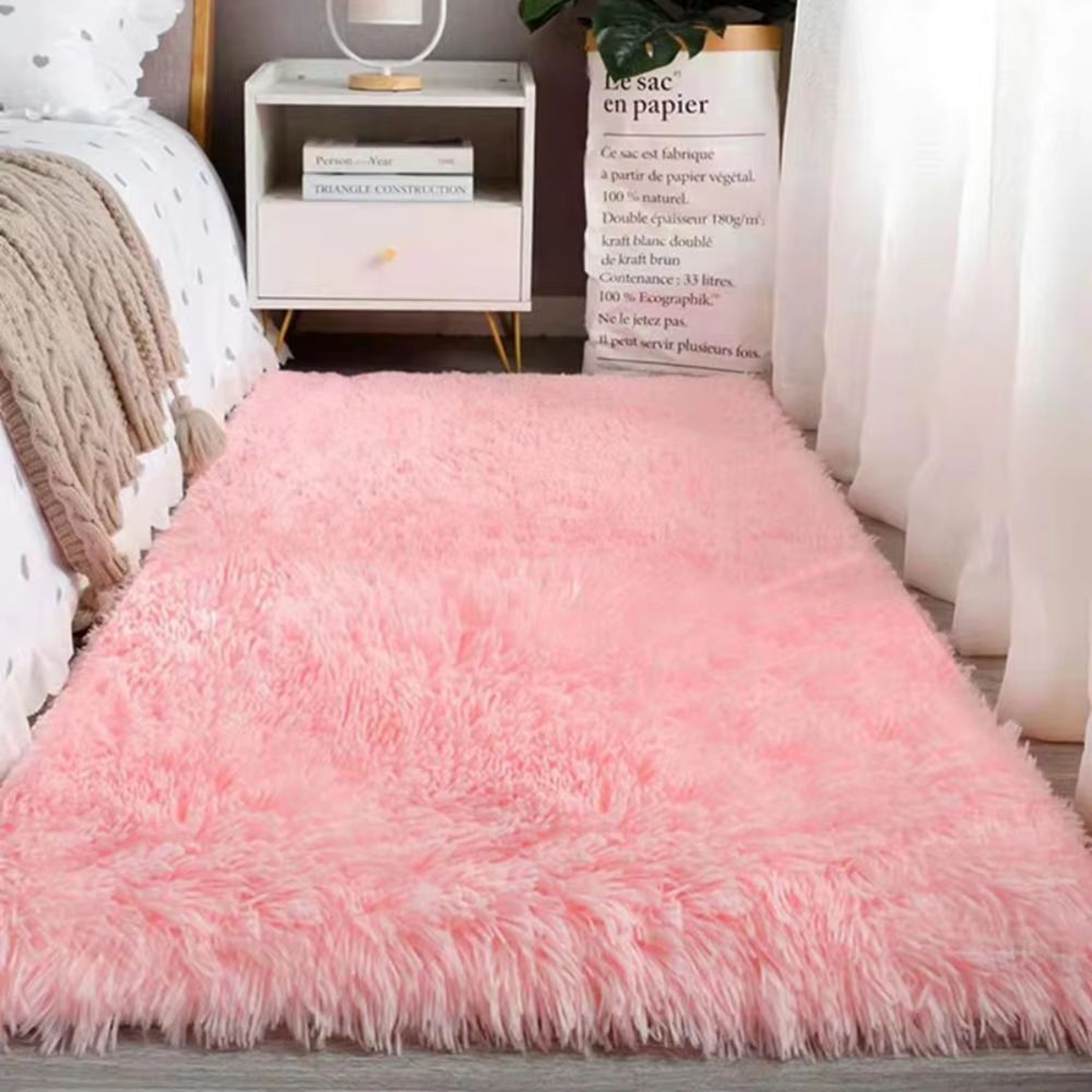 VIKAMA TieDye Plush Carpet  Soft Fluffy NonSlip Rug For Living Room Bedroom  Kids Spaces 9