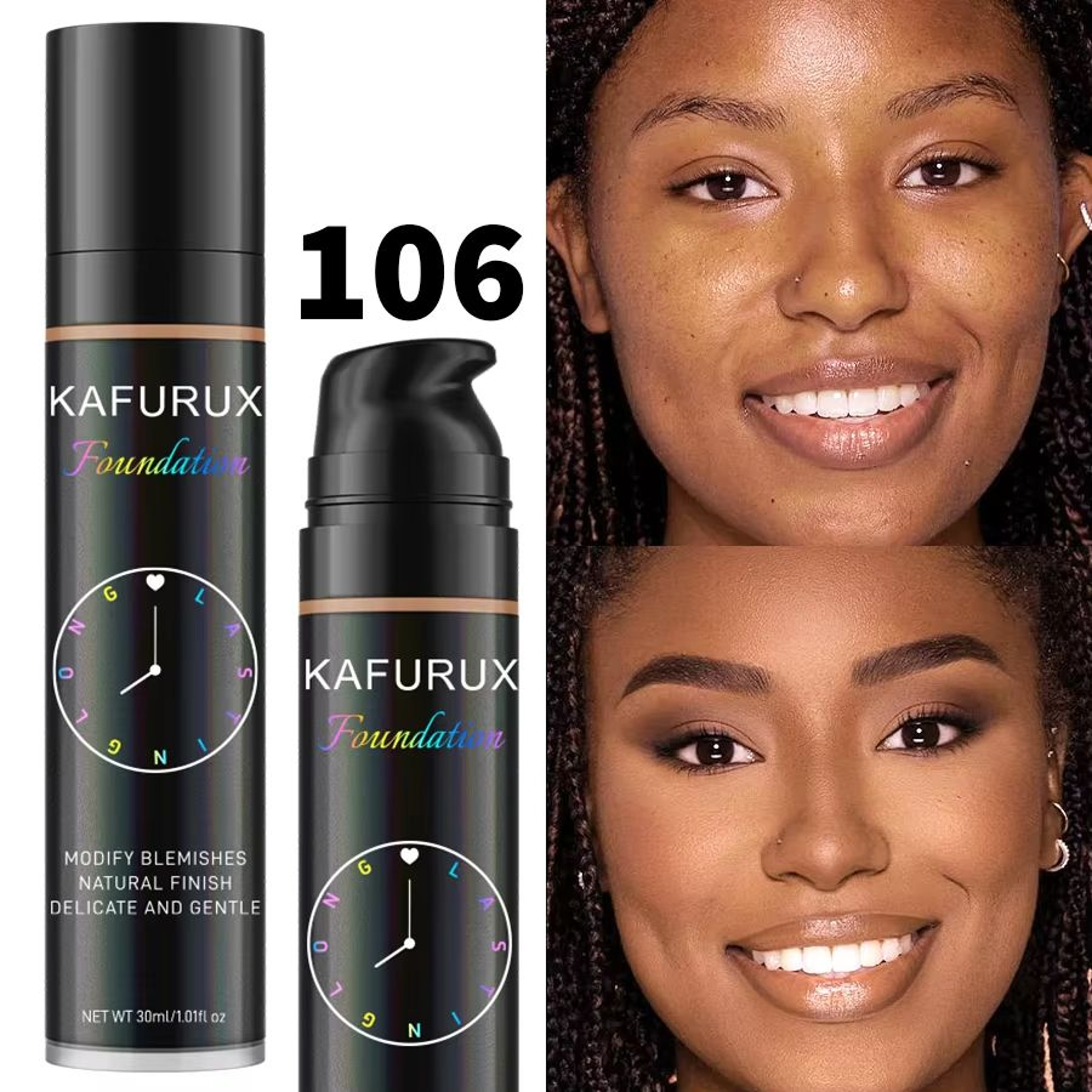 8Color Liquid Foundation  Waterproof Korean Makeup Base With Full Coverage Concealer 11