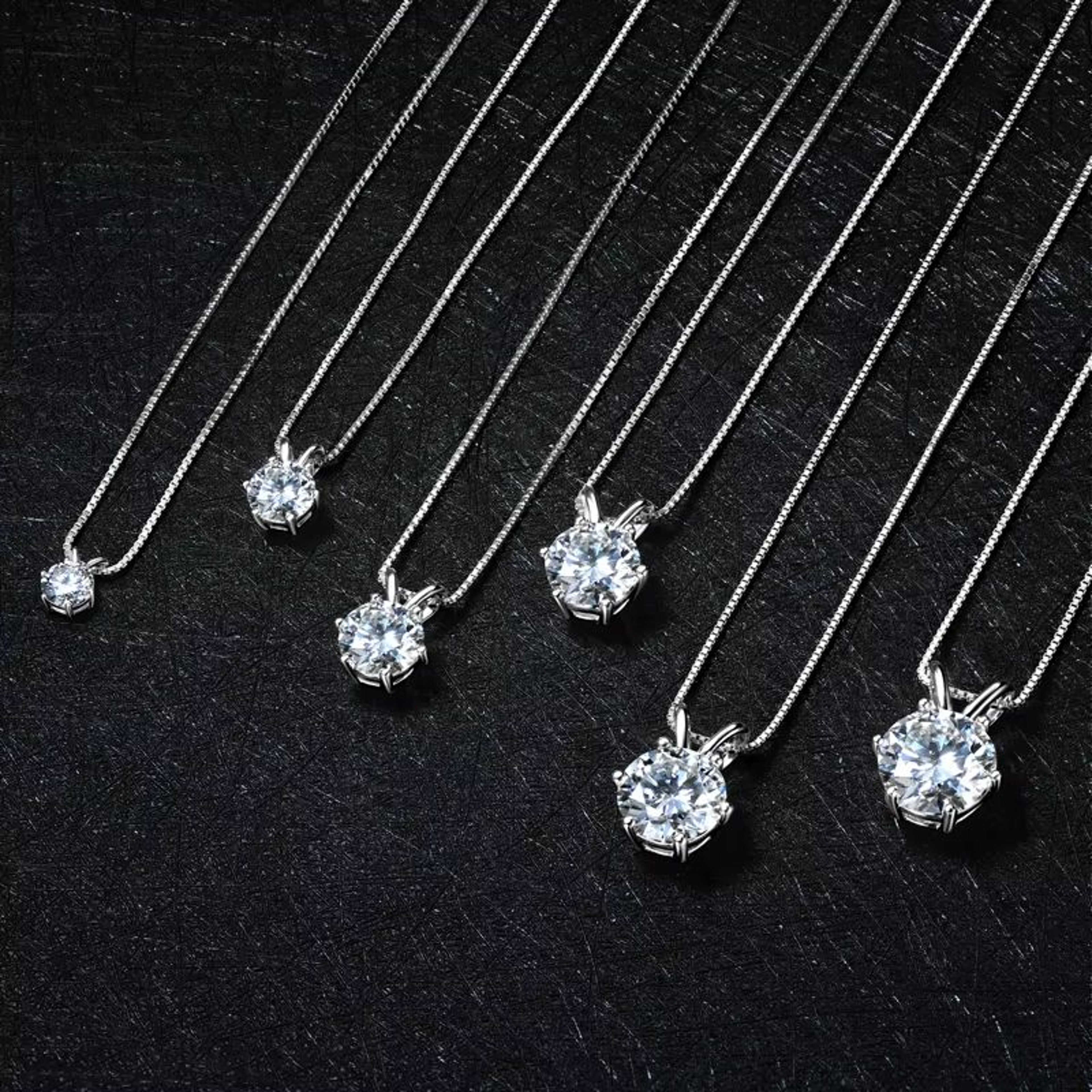 RAPRGOLD Moissanite Solitaire Pendant Necklace  S925 Sterling Silver Jewelry For Women 2