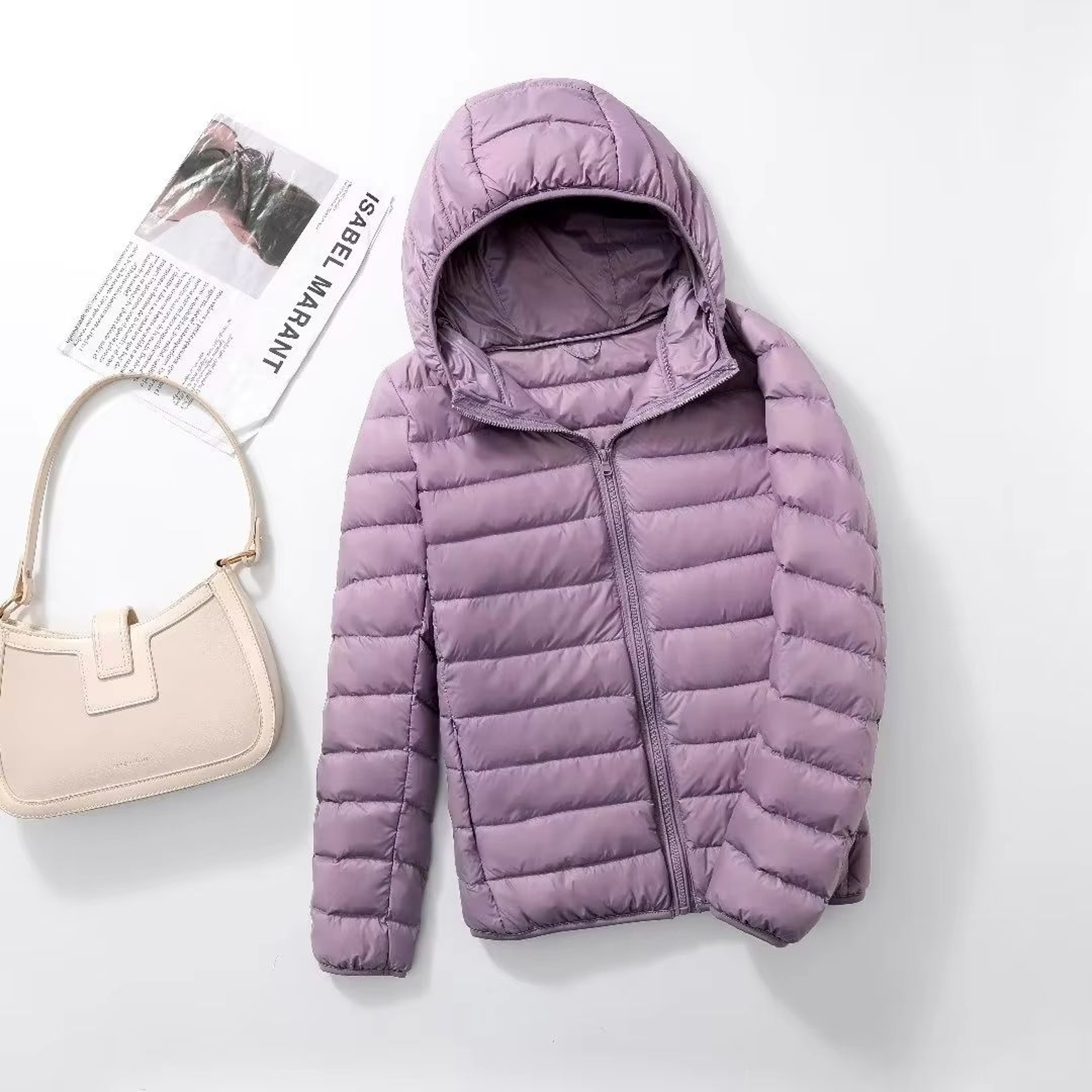 UltraLight Womens Puffer Jacket  Plus Size 5XL7XL Packable Hooded Down Coat For Spring  Autumn 14
