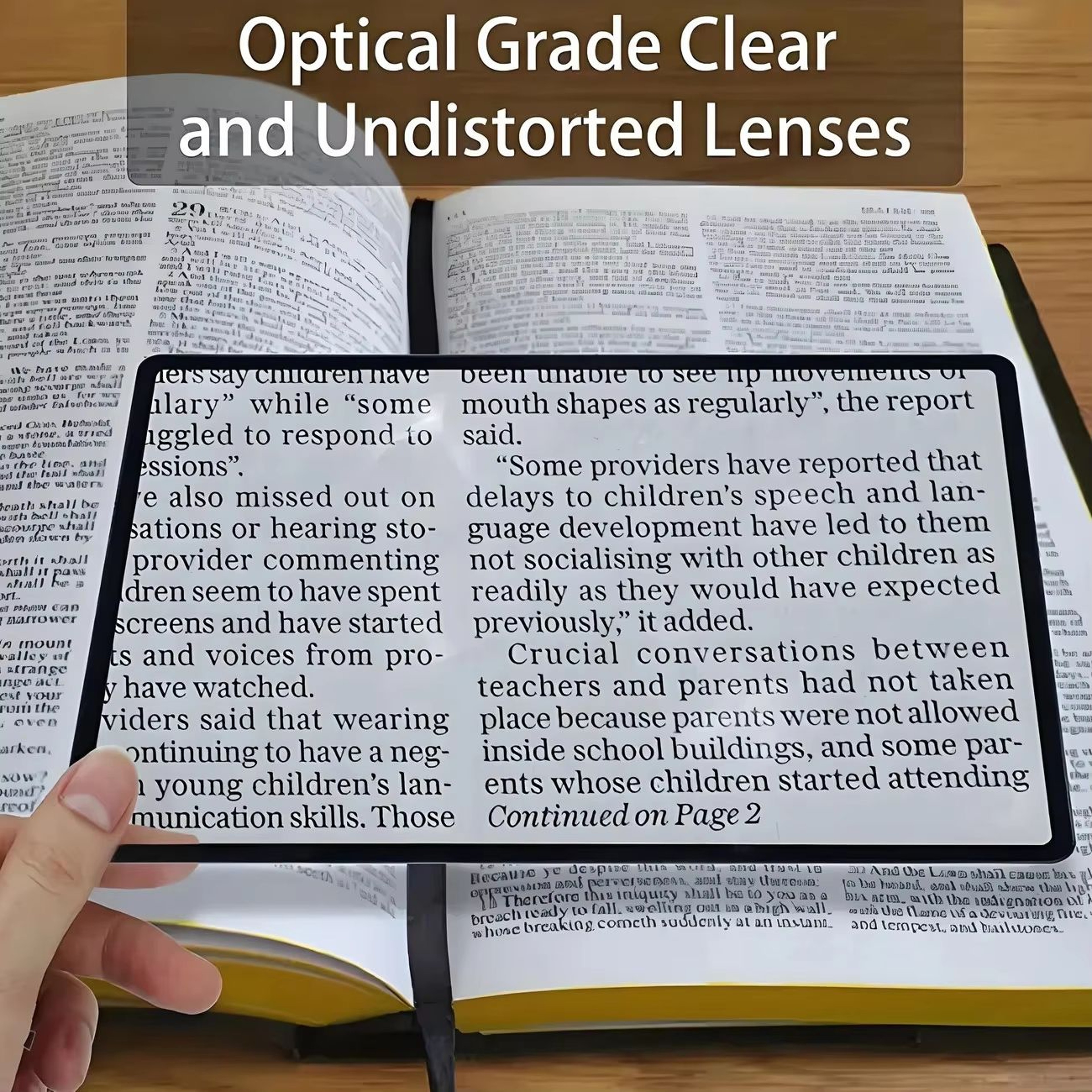 Full Page Magnifying Glass Sheet  Large Reading Aid Lens For Books Newspapers And Documents 0