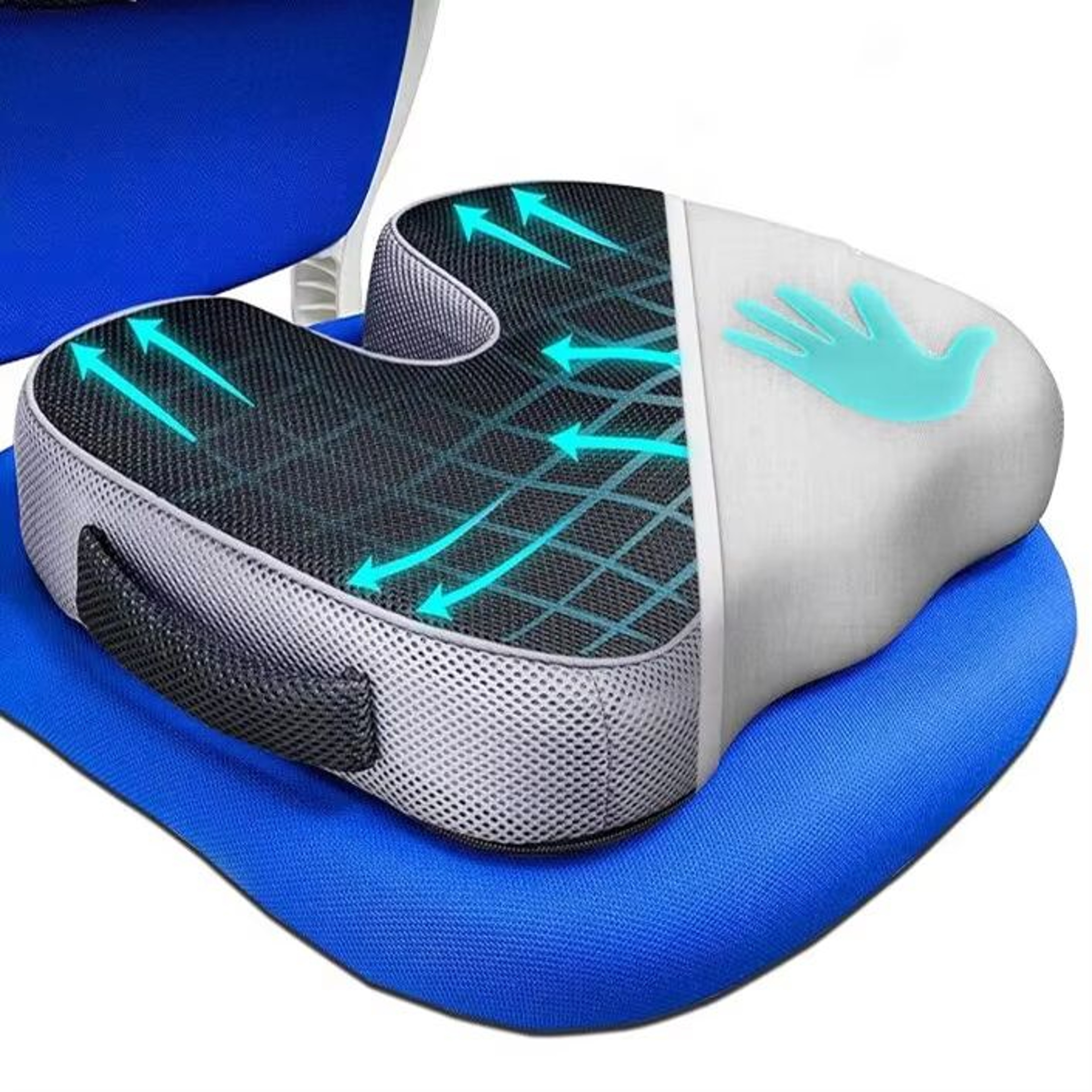 Orthopedic Memory Foam Seat Cushion  NonSlip Tailbone Cushion For Back Sciatica  Prostate Pain Reli 5