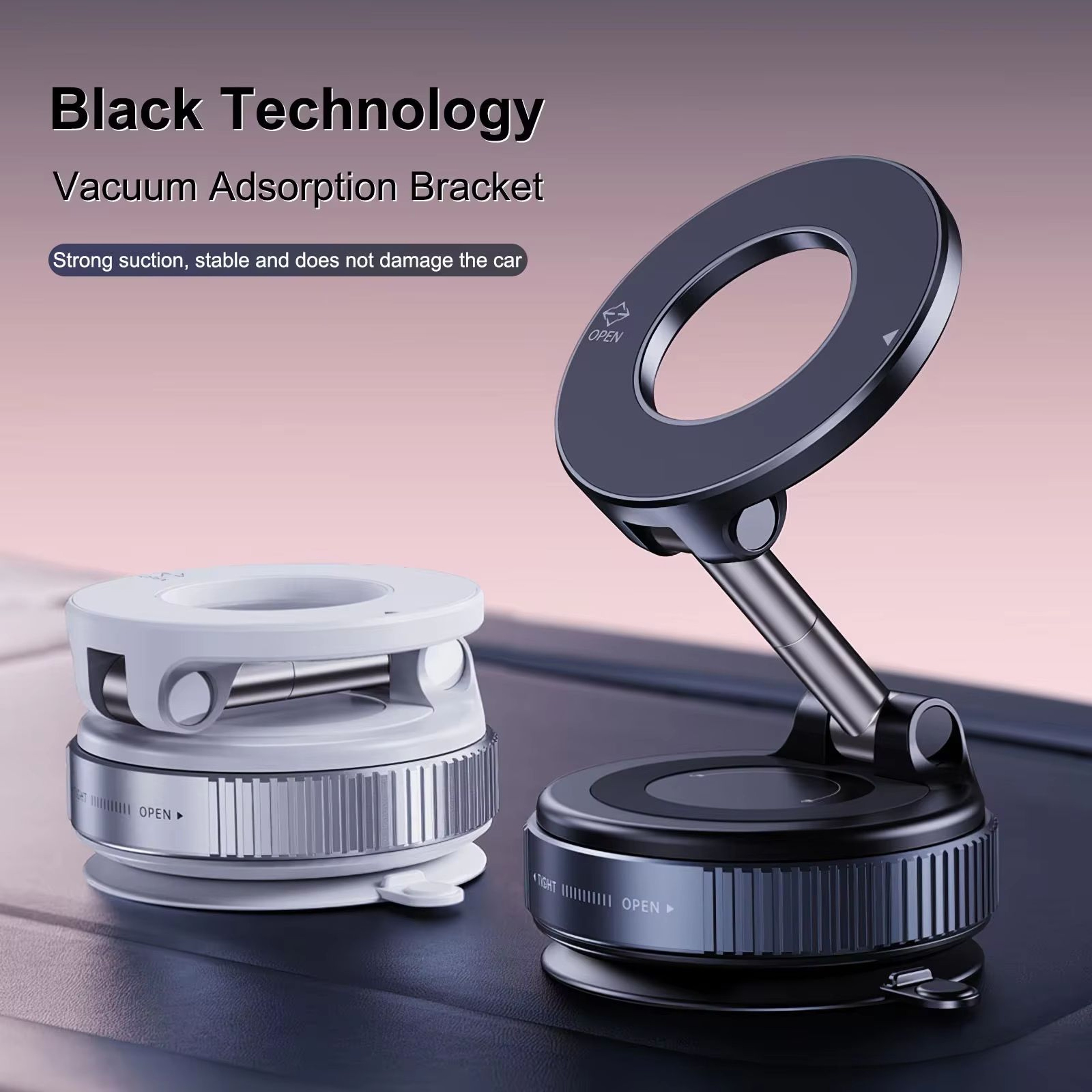 Foldable Magnetic Car Phone Holder  Suction Cup Navigation Stand For 2025 Vehicles 0