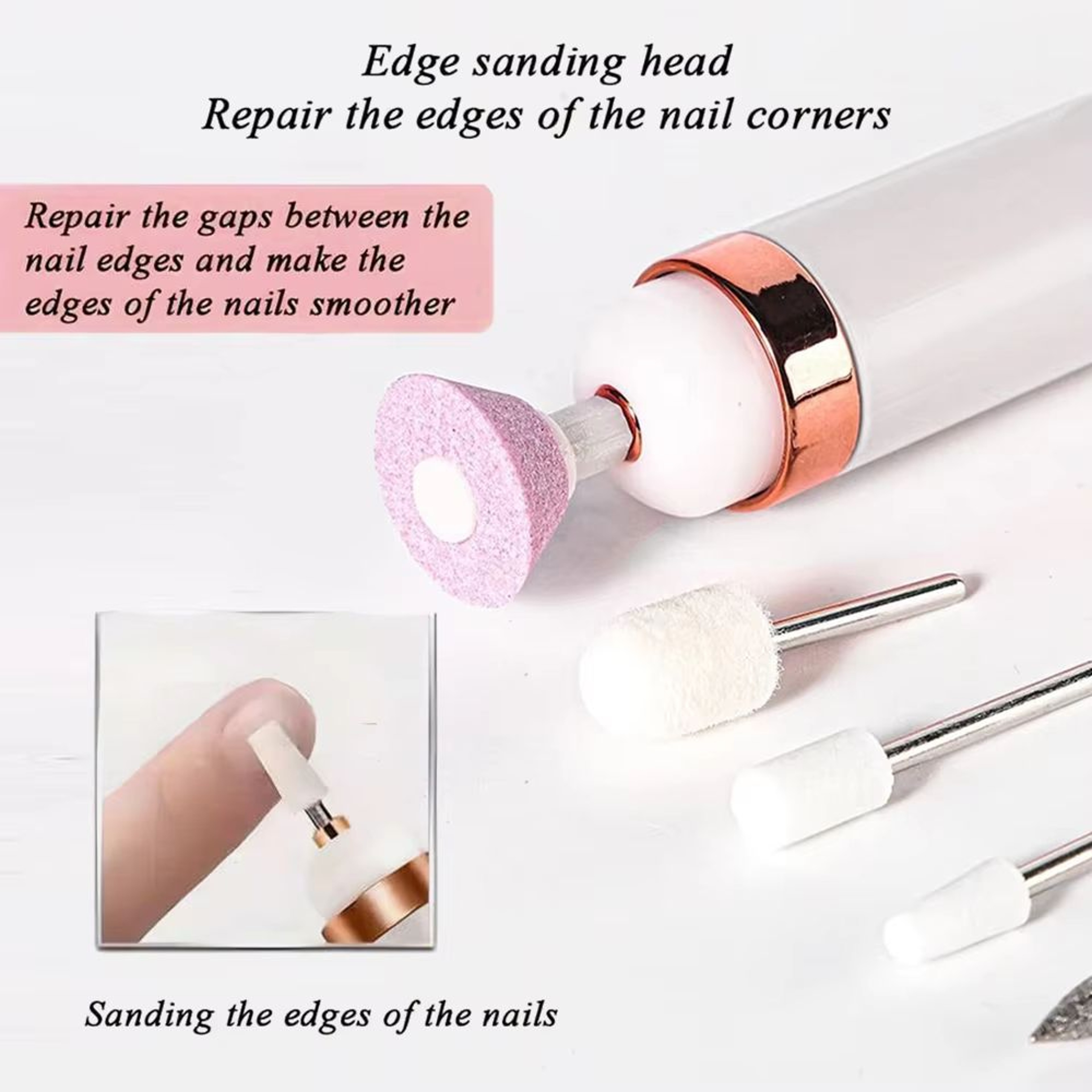 YIKOOLIN Portable Electric Nail Drill With 4 Speeds  Cuticle Trimmer 2