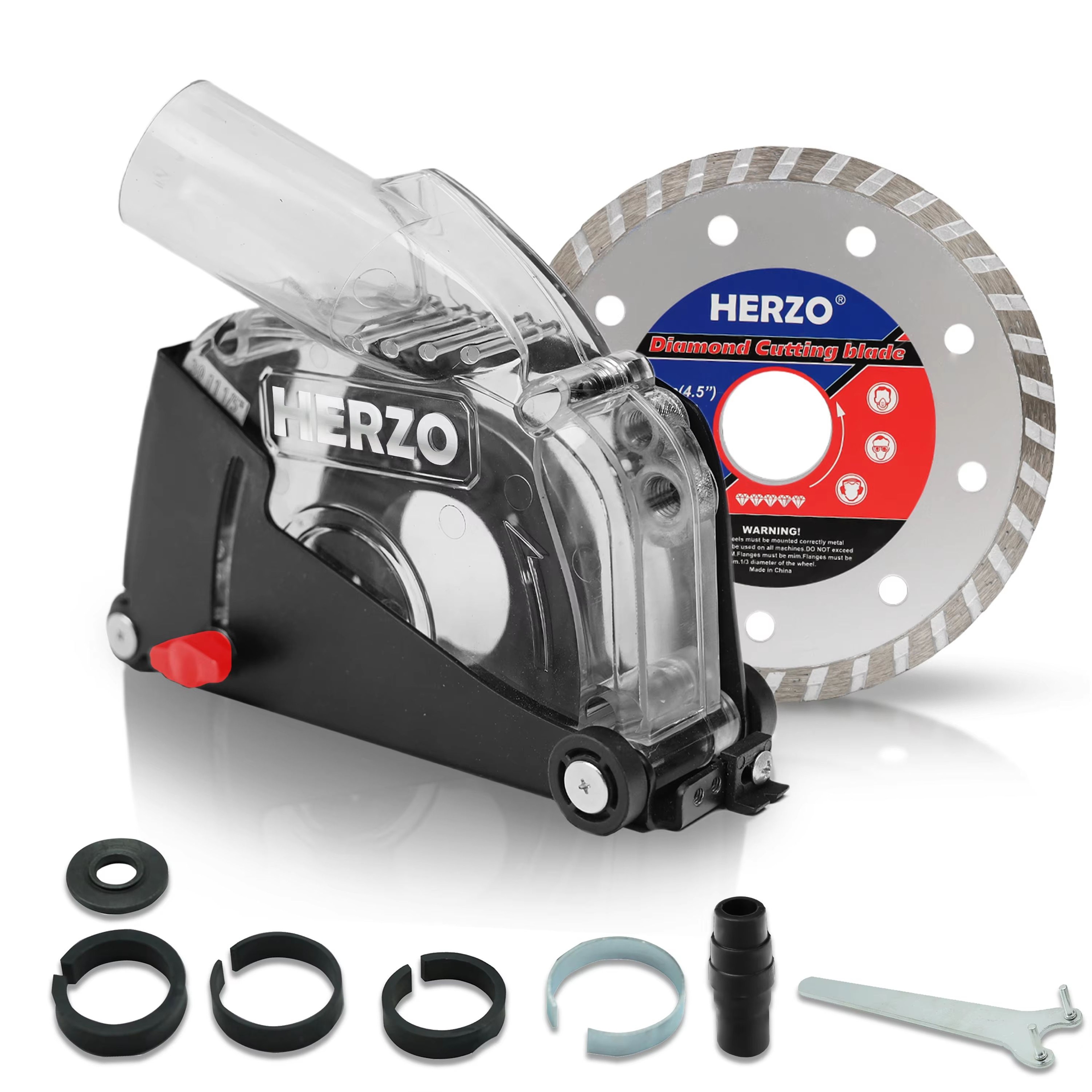HERZO 125mm Dust Shroud  Cutting Attachment For Angle Grinder 0