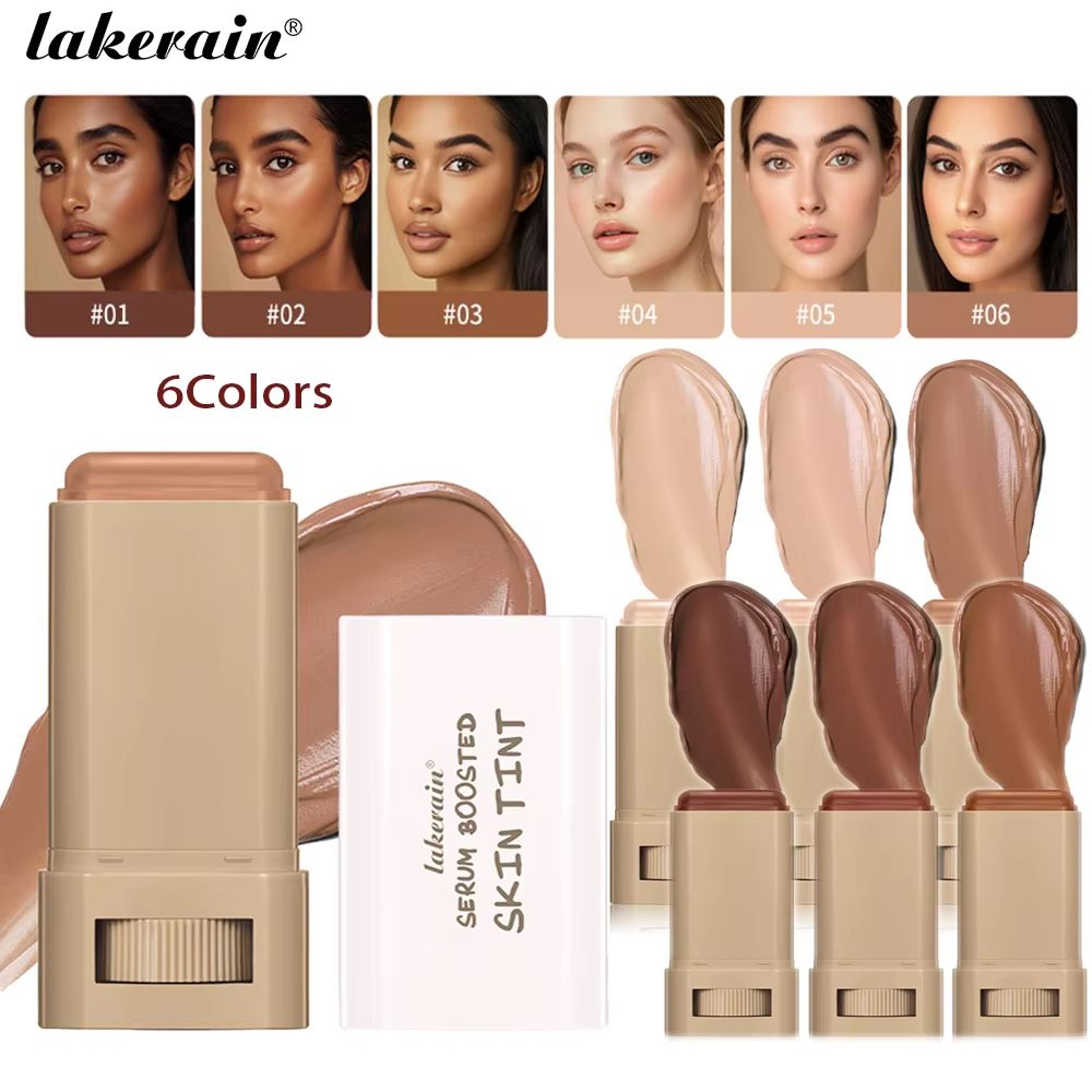 SerumBoosted Foundation Stick  High Coverage Hydrating Balm Skin Tint For Smooth Plump  Radiant Fin 0