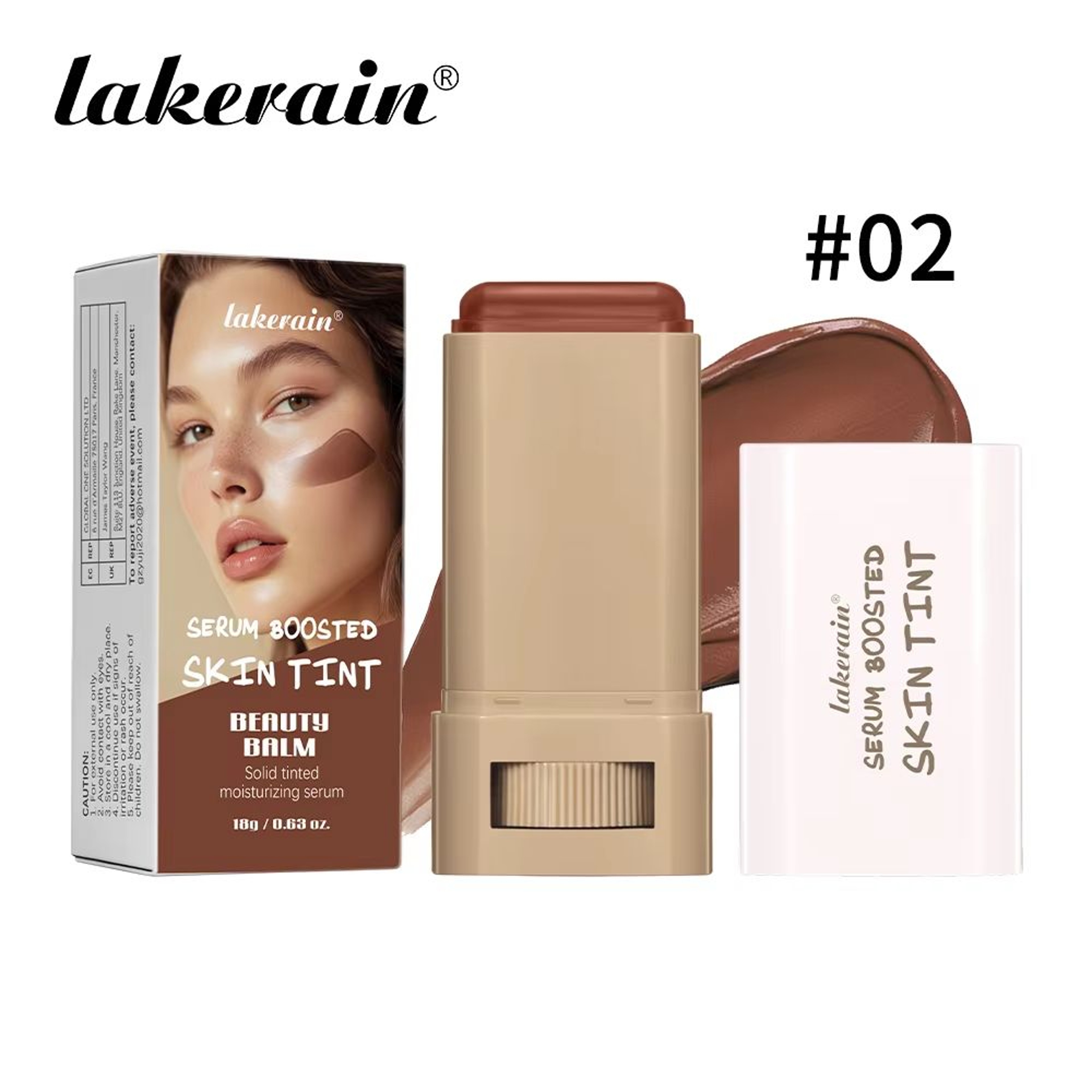 SerumBoosted Foundation Stick  High Coverage Hydrating Balm Skin Tint For Smooth Plump  Radiant Fin 18