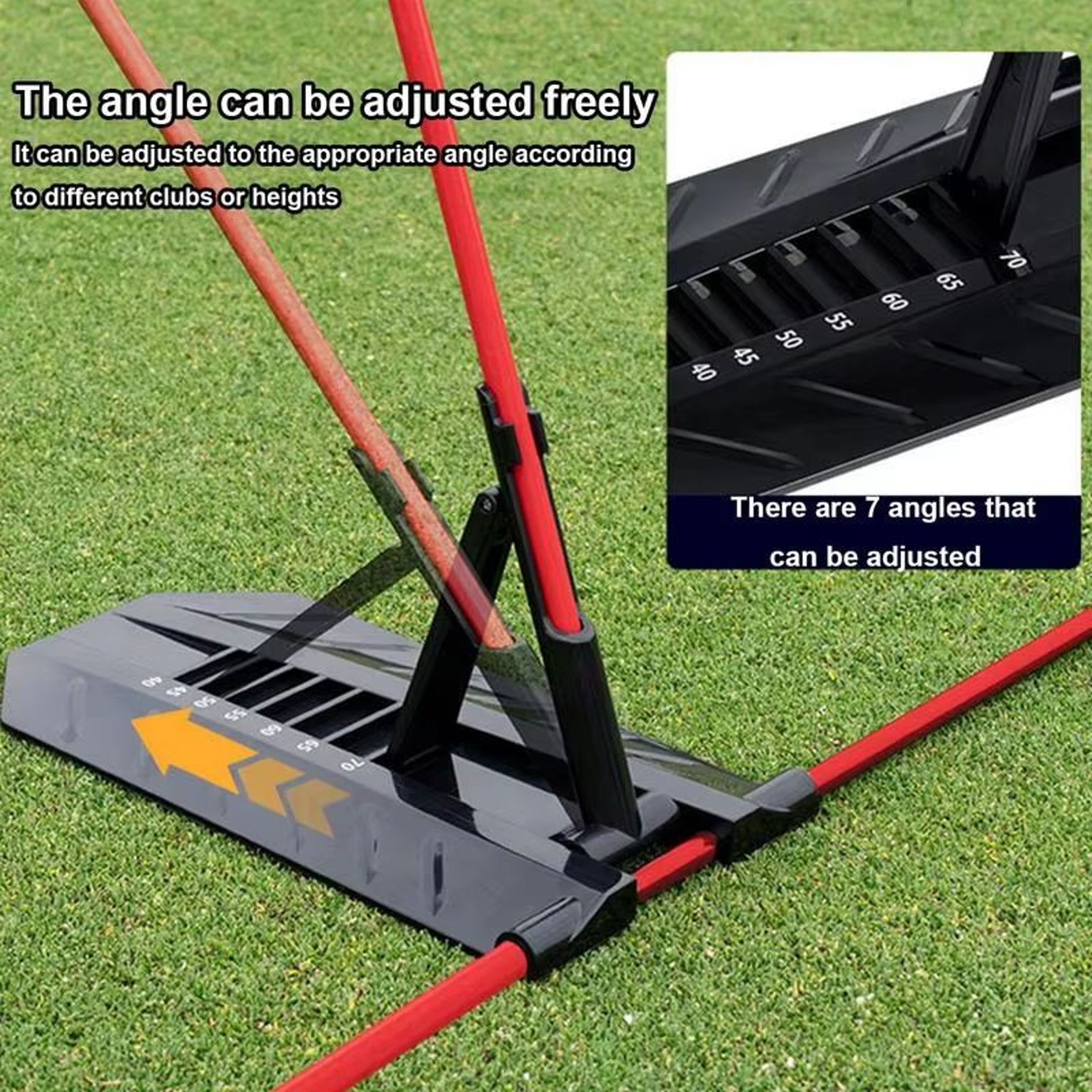 Golf Swing Alignment Rod Trainer  Adjustable Practice Plate For Swing Angle Posture Correction And  0