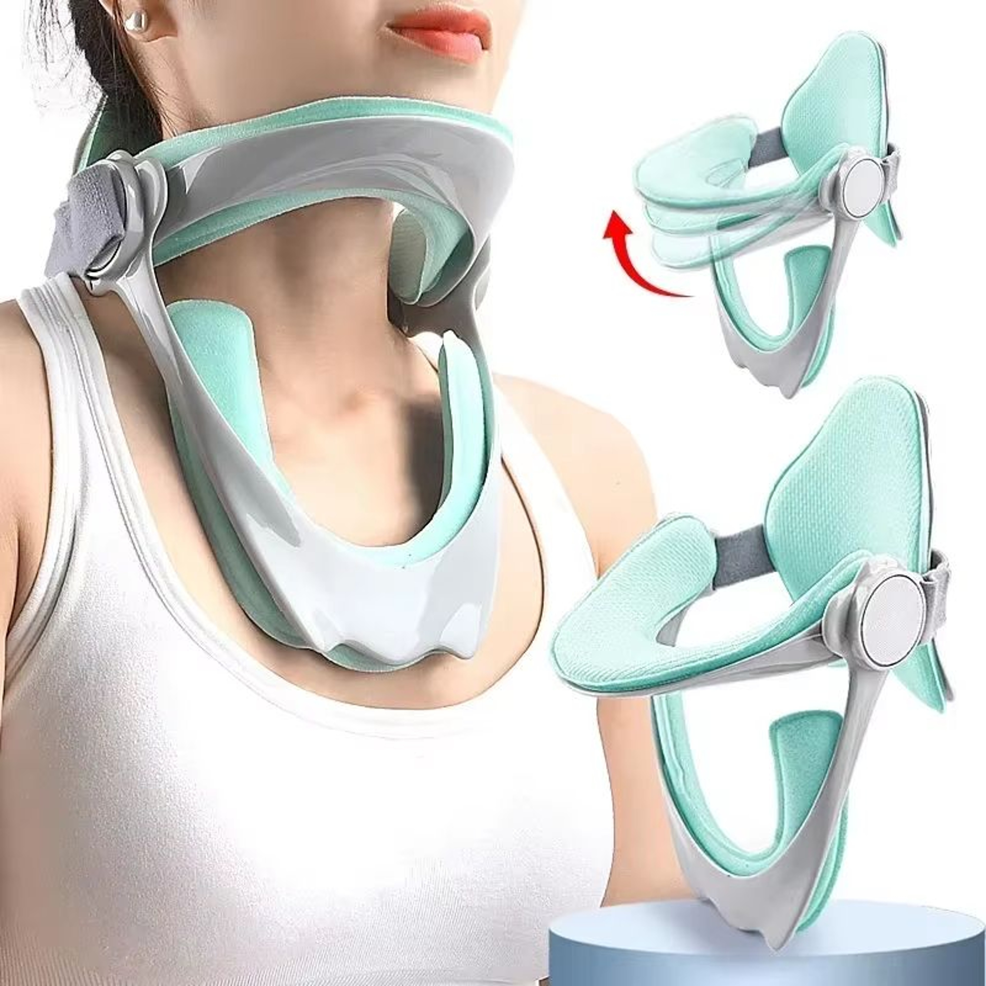 AlignRelief Adjustable Cervical Traction Device  Neck Brace Posture Corrector And Spine Support 0