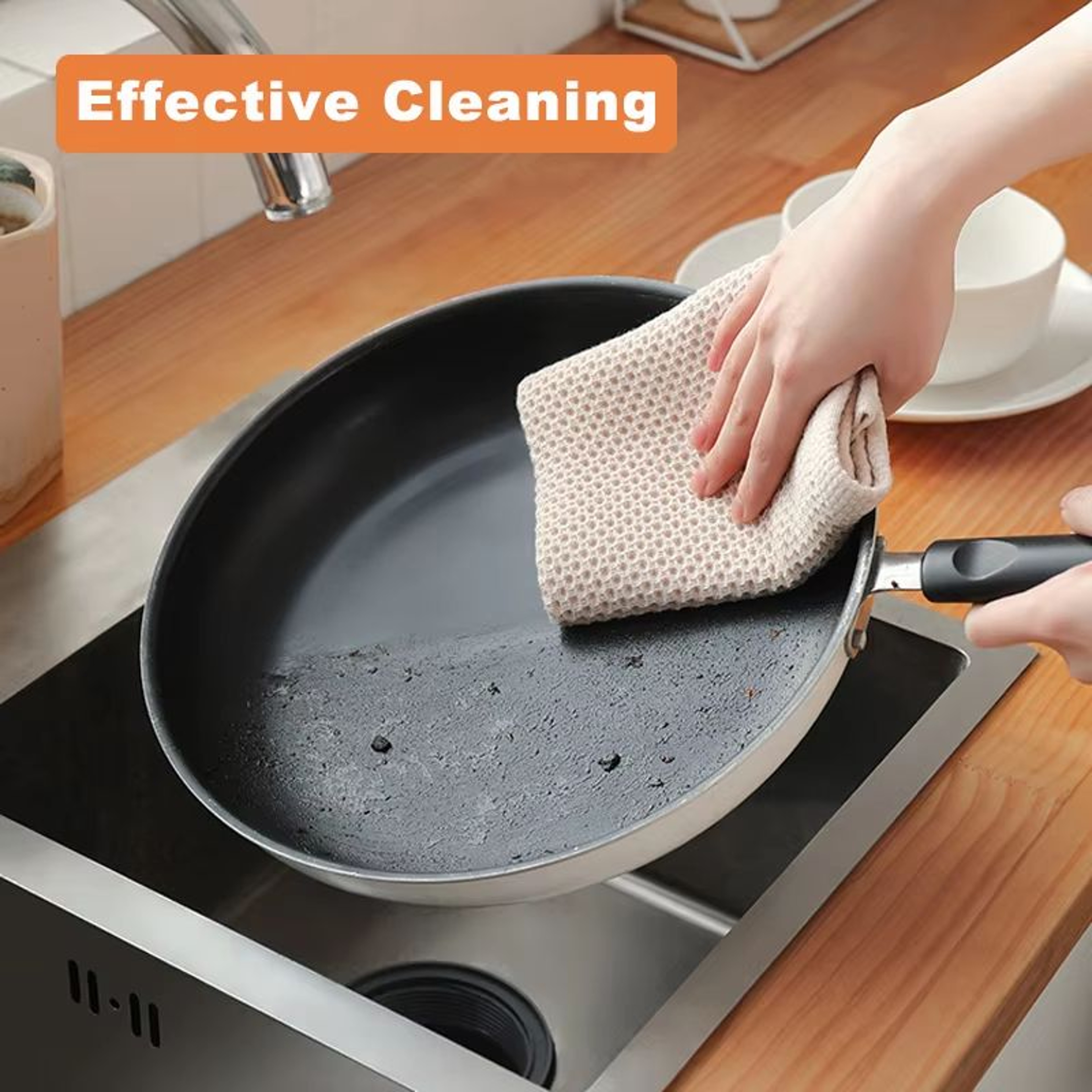 Soft Cotton Dishcloths  Absorbent Honeycomb Kitchen Towels  Multipurpose Wash Cloths 1