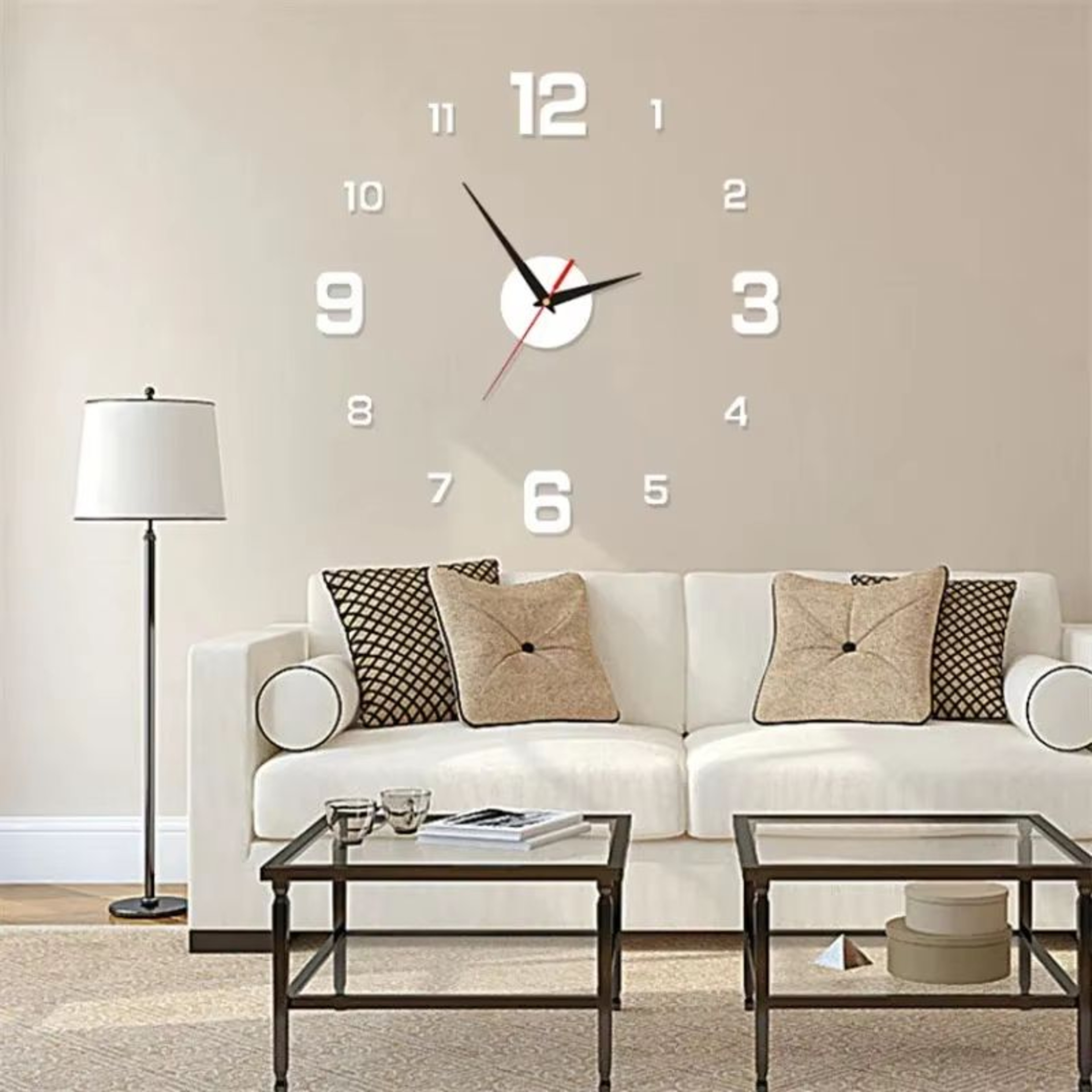 Luminous Digital Wall Clock  Silent DIY 3D Stereo Design For Living Room  Bedroom Decor 2