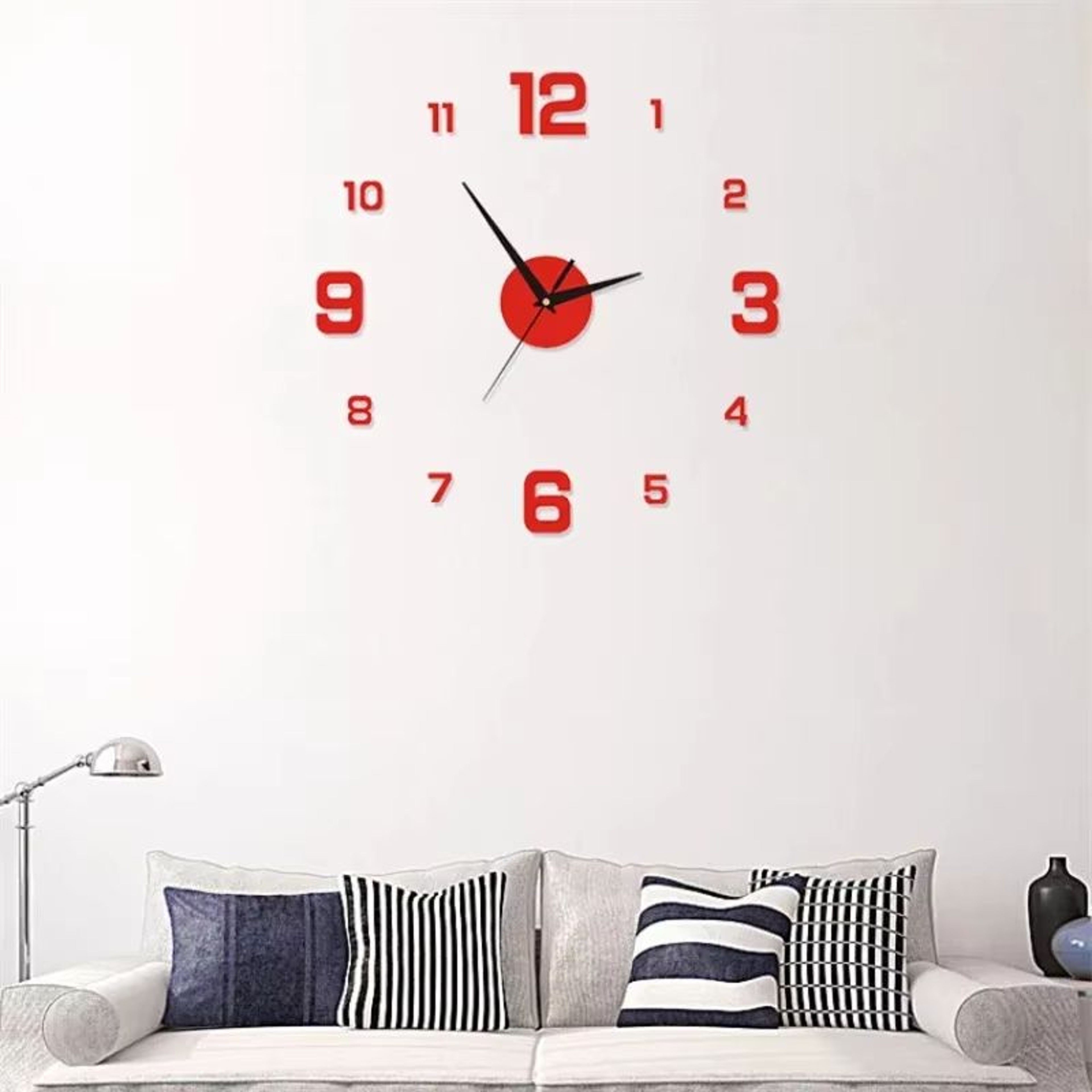 Luminous Digital Wall Clock  Silent DIY 3D Stereo Design For Living Room  Bedroom Decor 7
