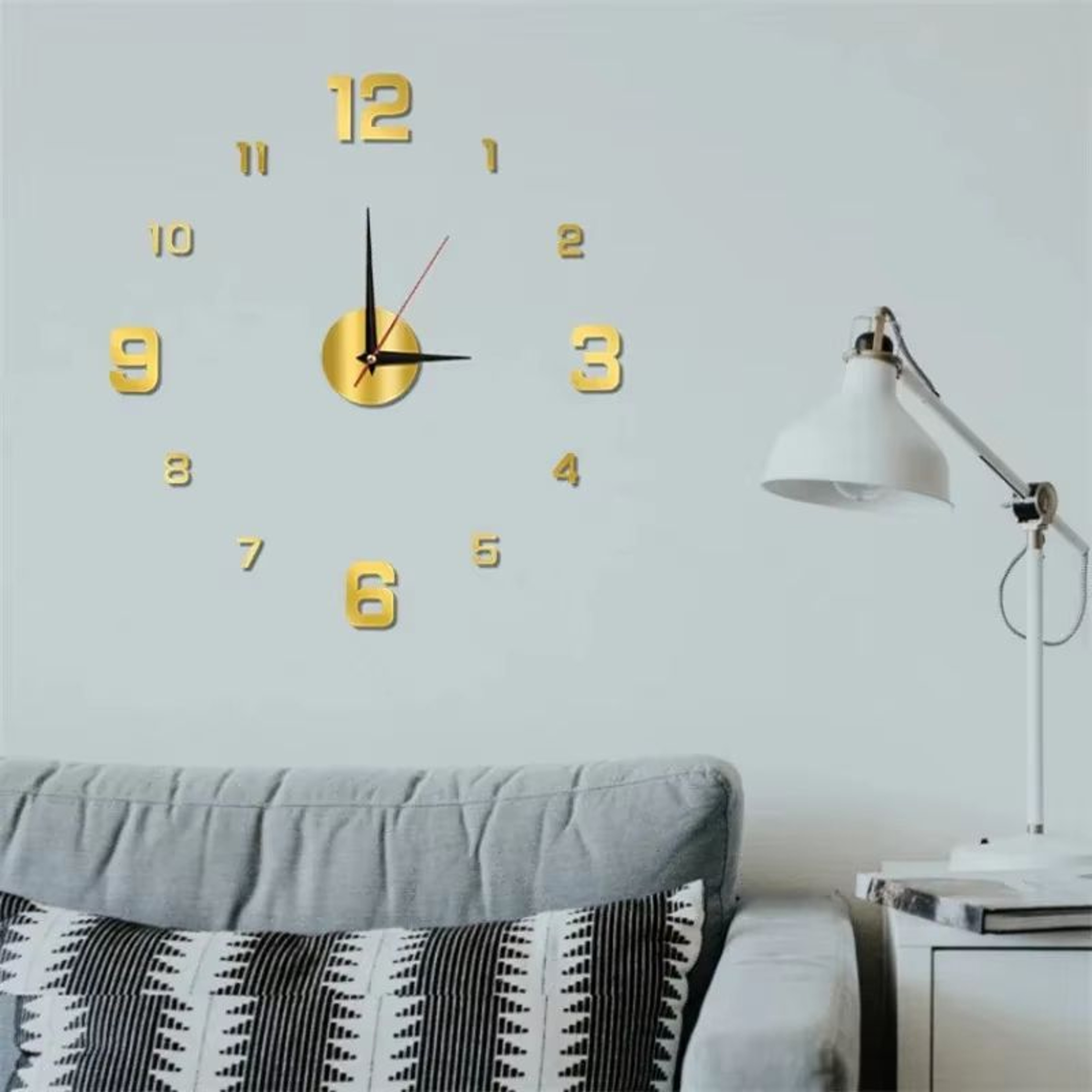 Luminous Digital Wall Clock  Silent DIY 3D Stereo Design For Living Room  Bedroom Decor 8