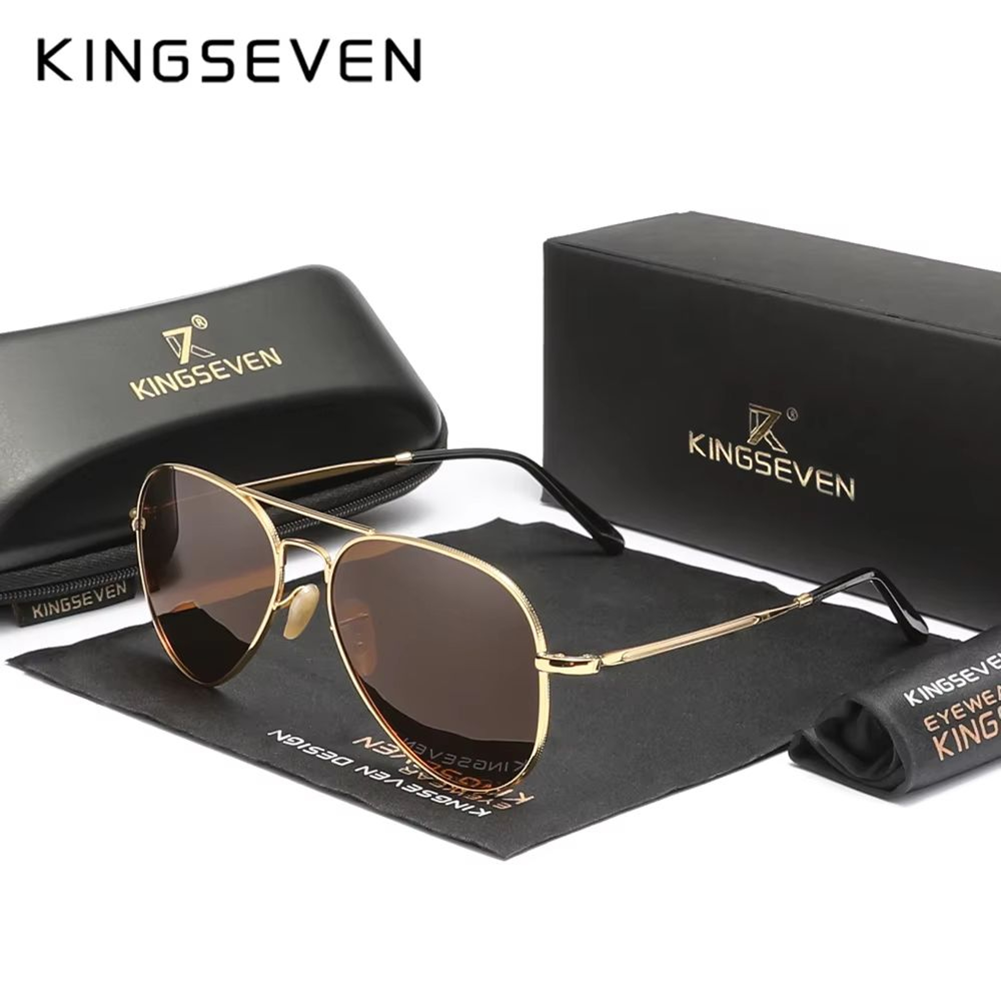 KINGSEVEN Pilot Sunglasses For Women  Polarized UV400 Luxury Eyewear 8