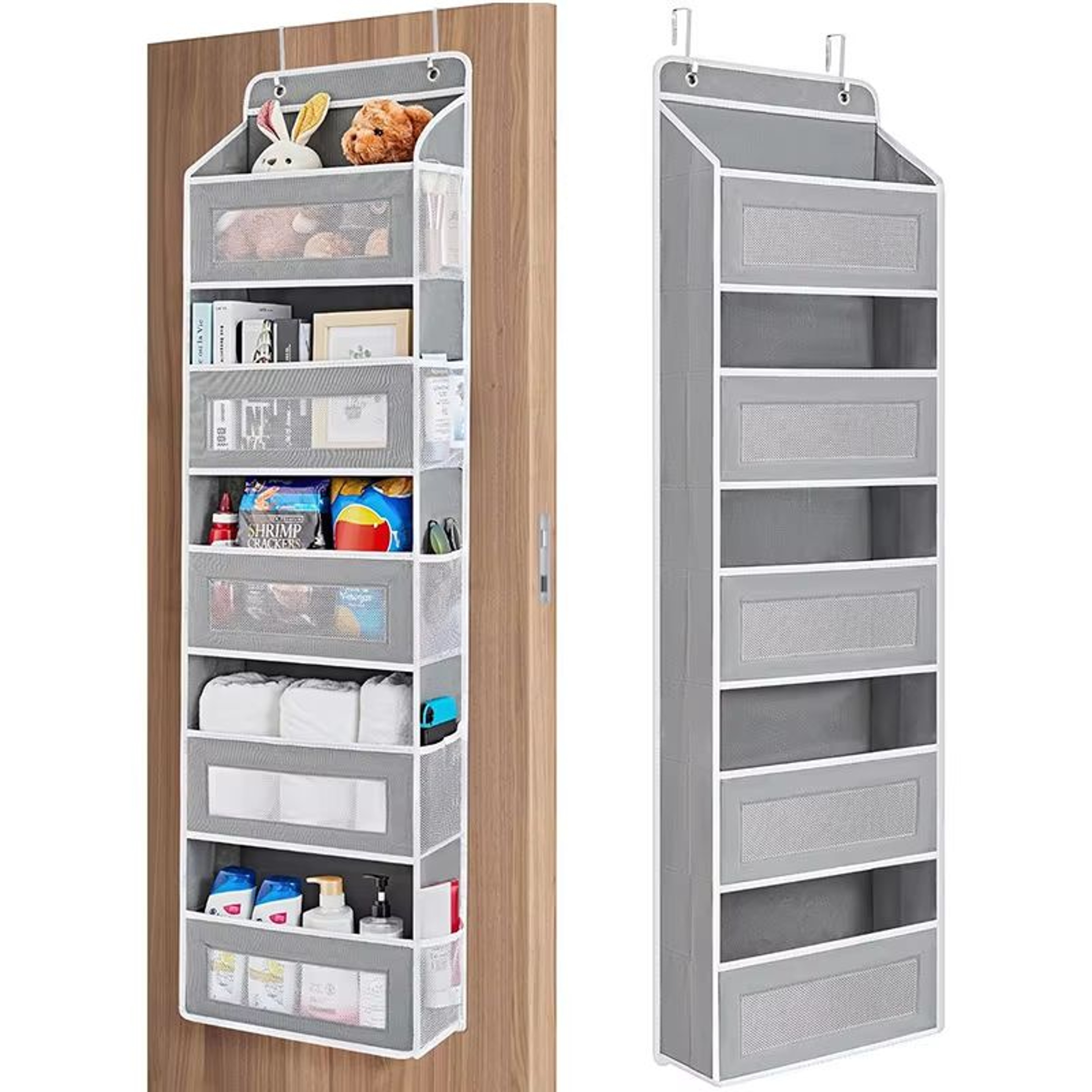 5Shelf Hanging Storage Organizer  Behind Door Space Saver With Large Pockets For Bedroom Bathroom   0