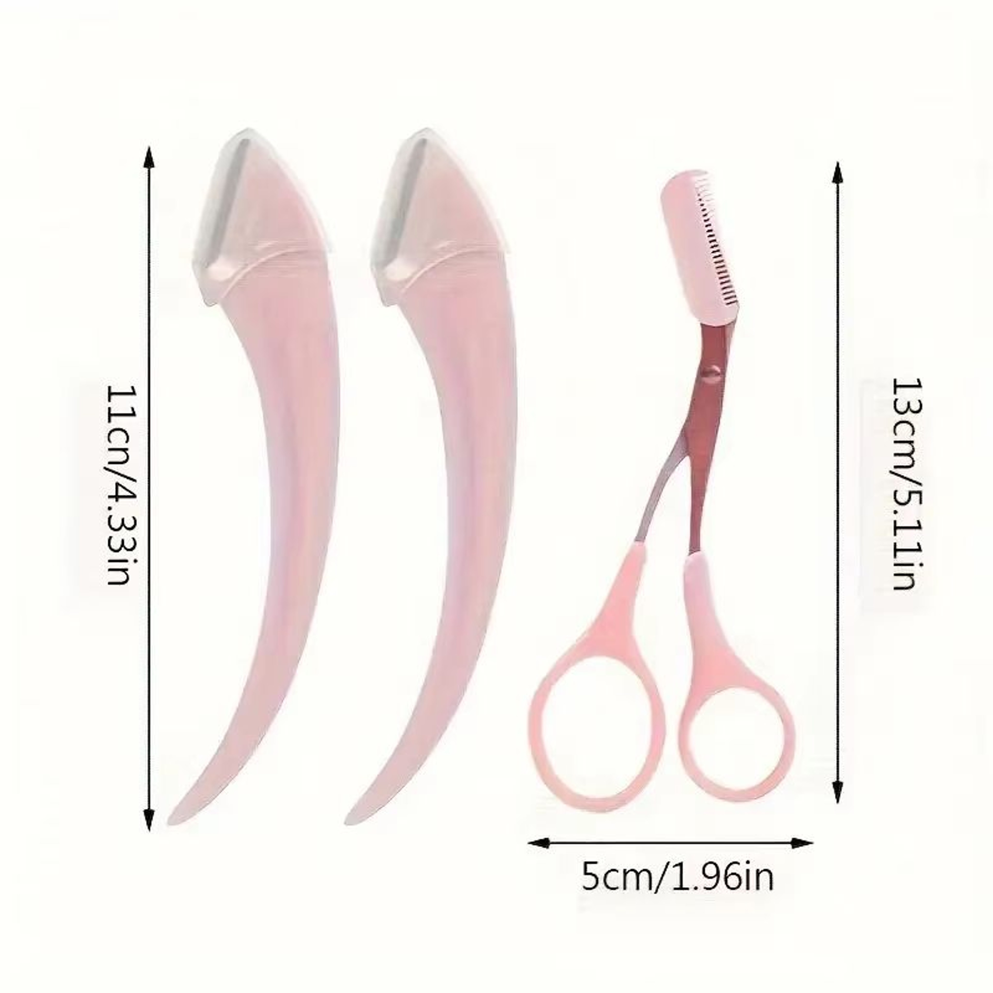 Eyebrow Trimmer Set  Curved Eyebrow Razor  Scissors With Comb For Easy Precise Grooming 5