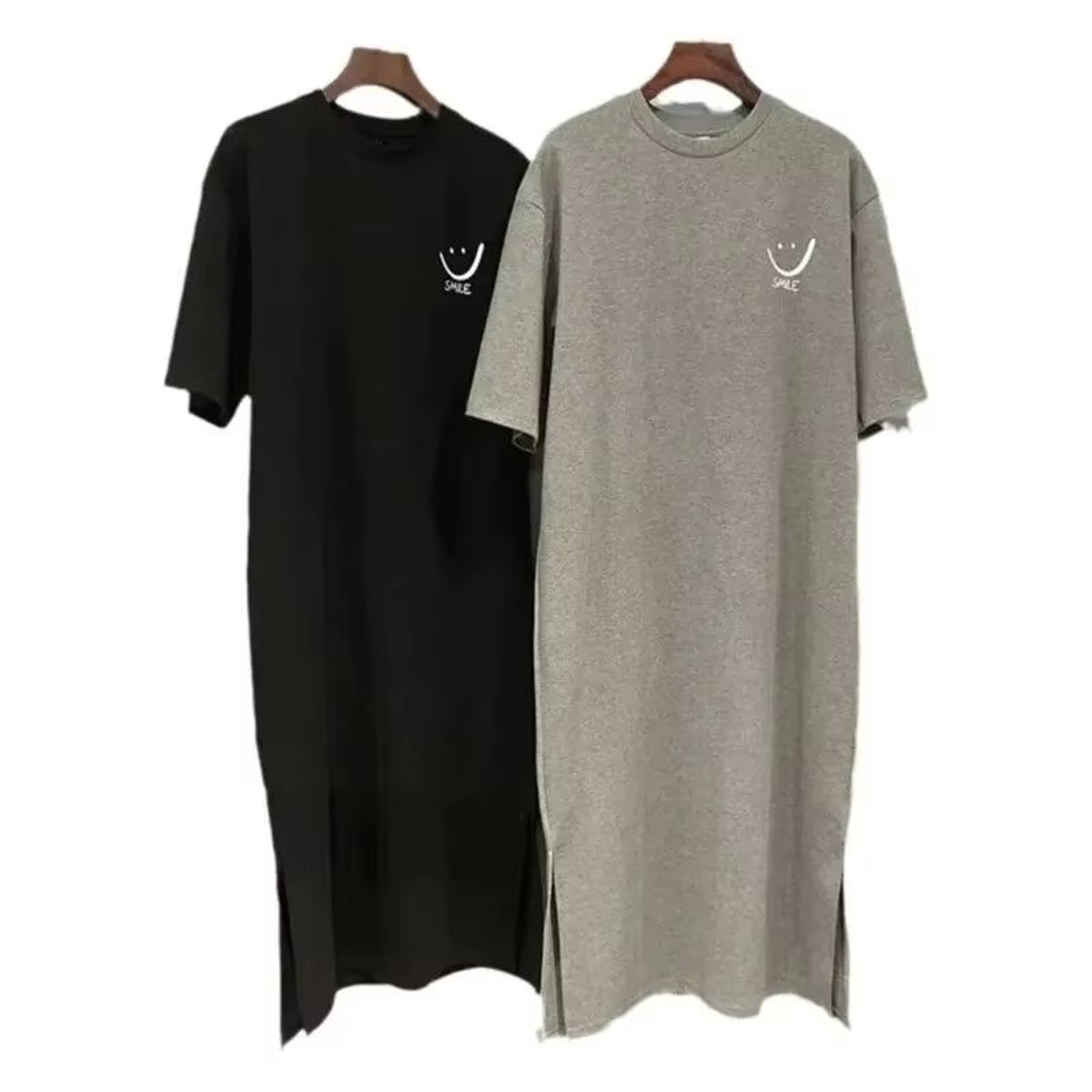 Womens Summer TShirt Dress  Loose Short Sleeve MidLength Over Knee Casual Dress 4