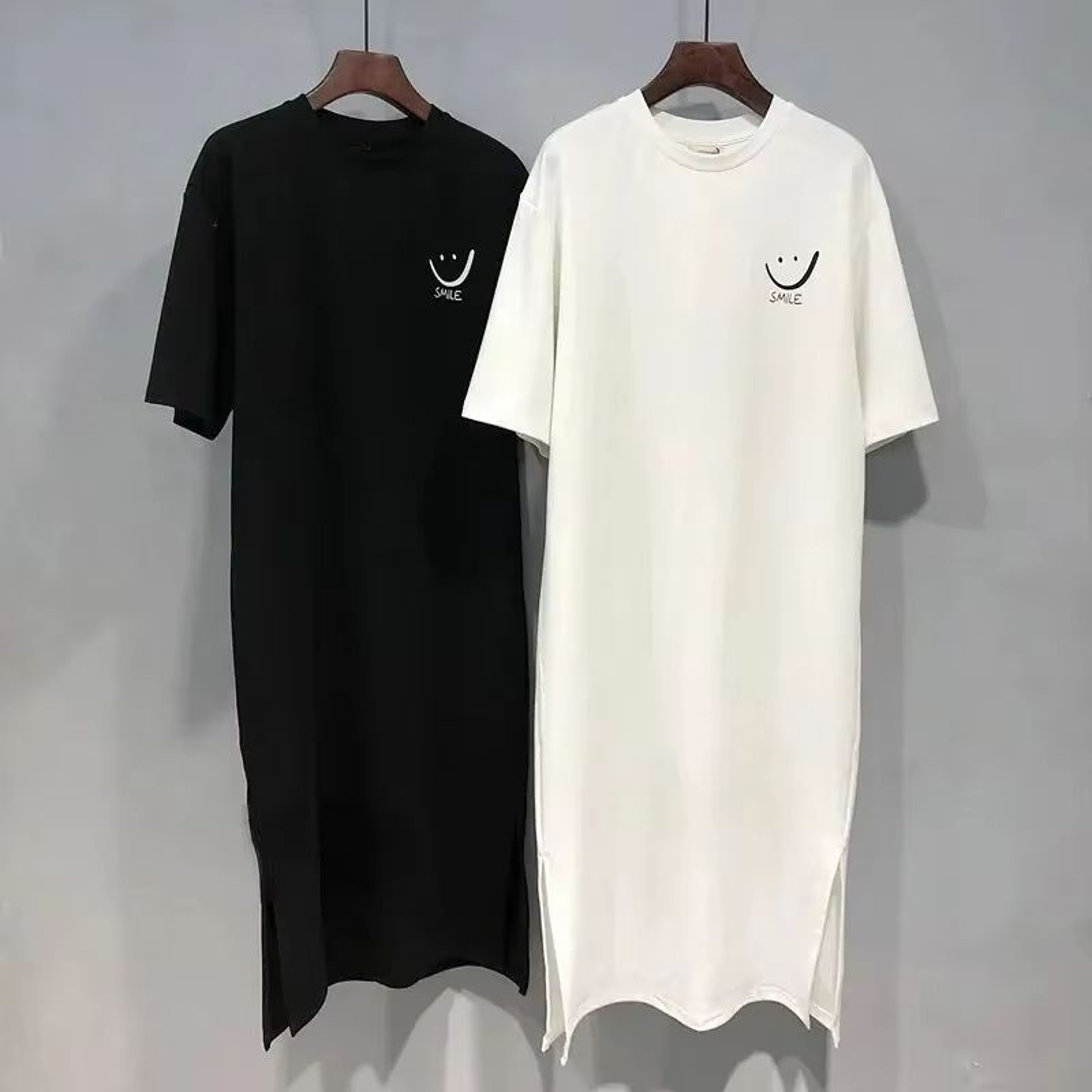 Womens Summer TShirt Dress  Loose Short Sleeve MidLength Over Knee Casual Dress 5