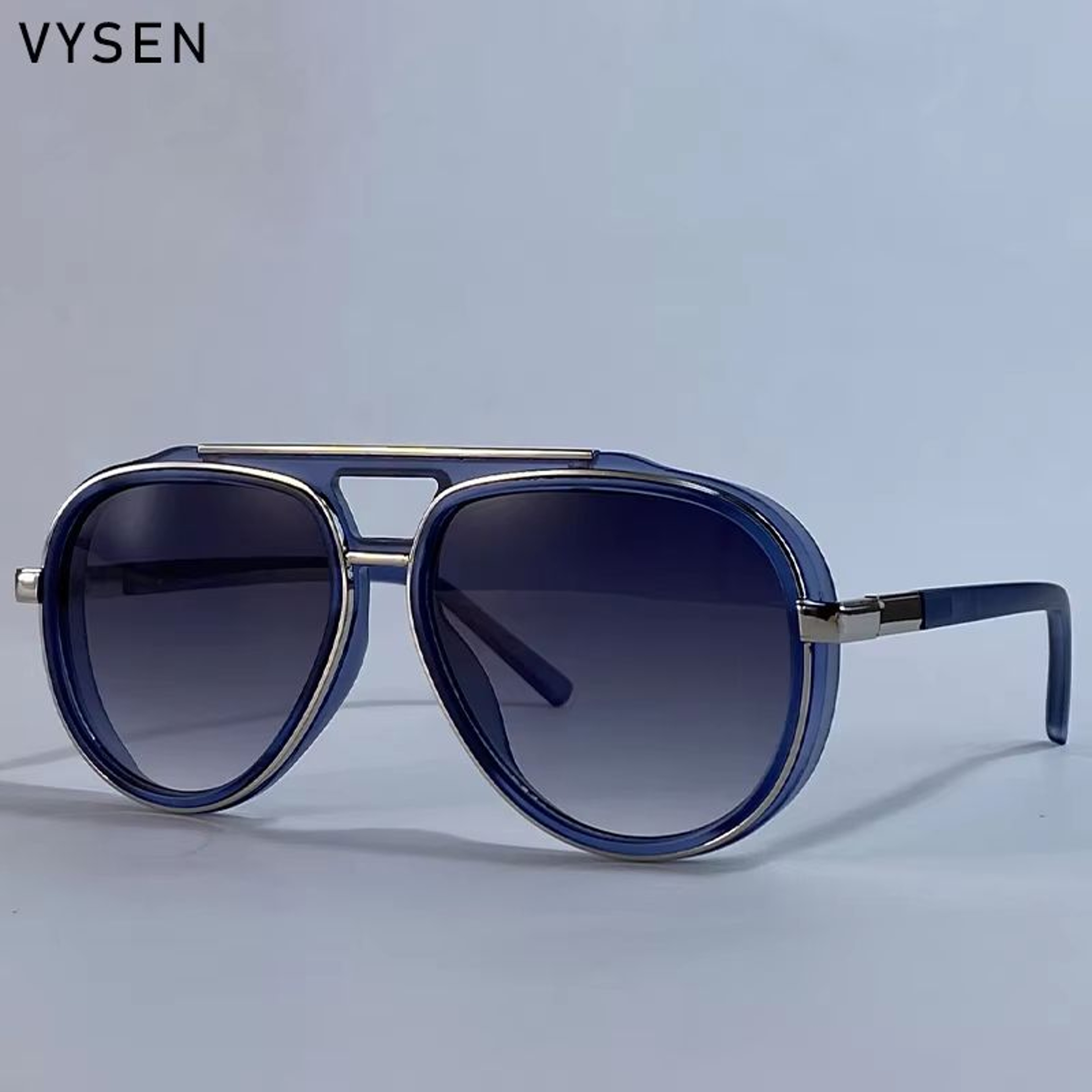 Mens Oversized Polarized Pilot Sunglasses  Luxury Double Beam Vintage Driving Shades 20