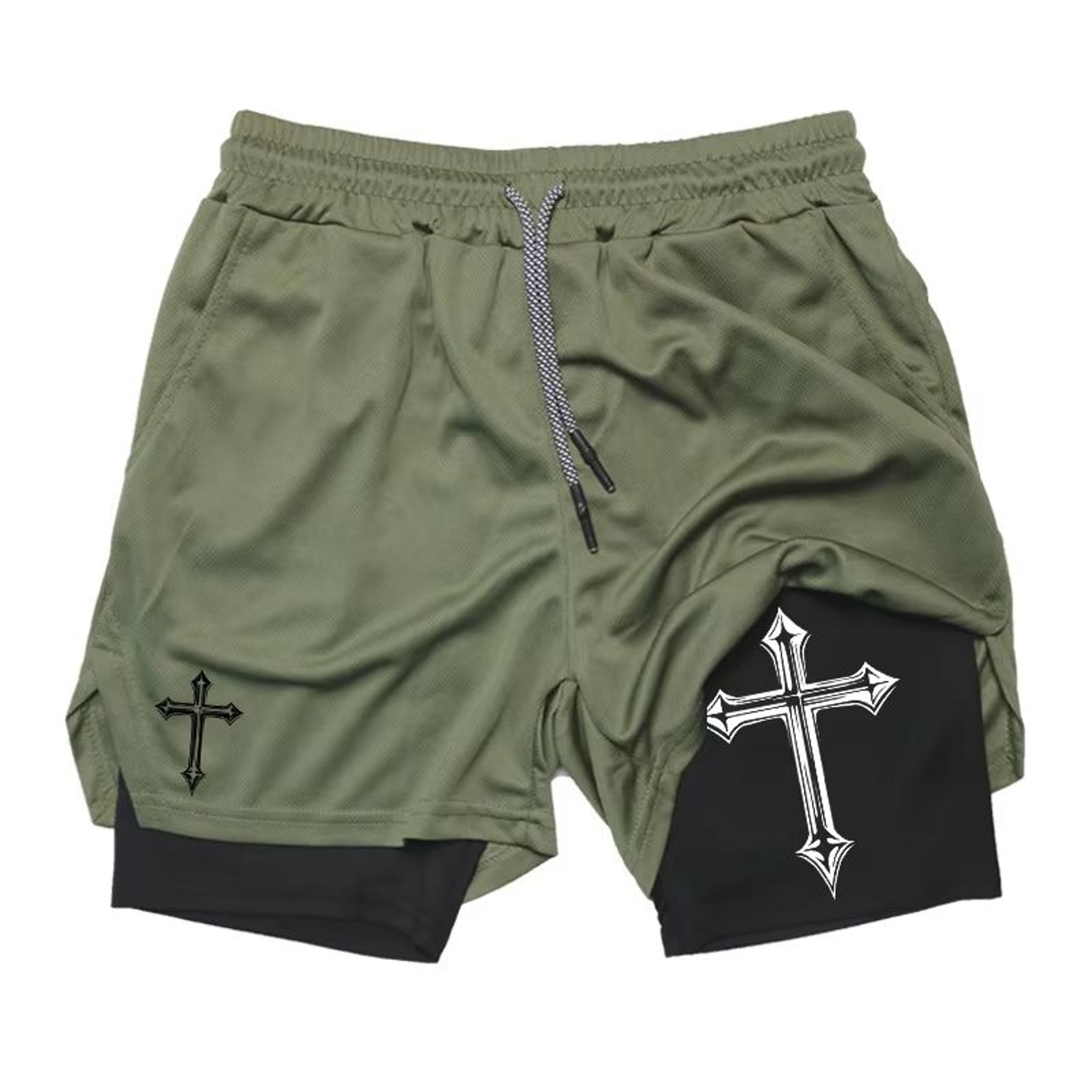 2in1 Mens Workout Running Shorts With Compression Liner  Athletic Gym Shorts With Phone Pocket  Tow 4