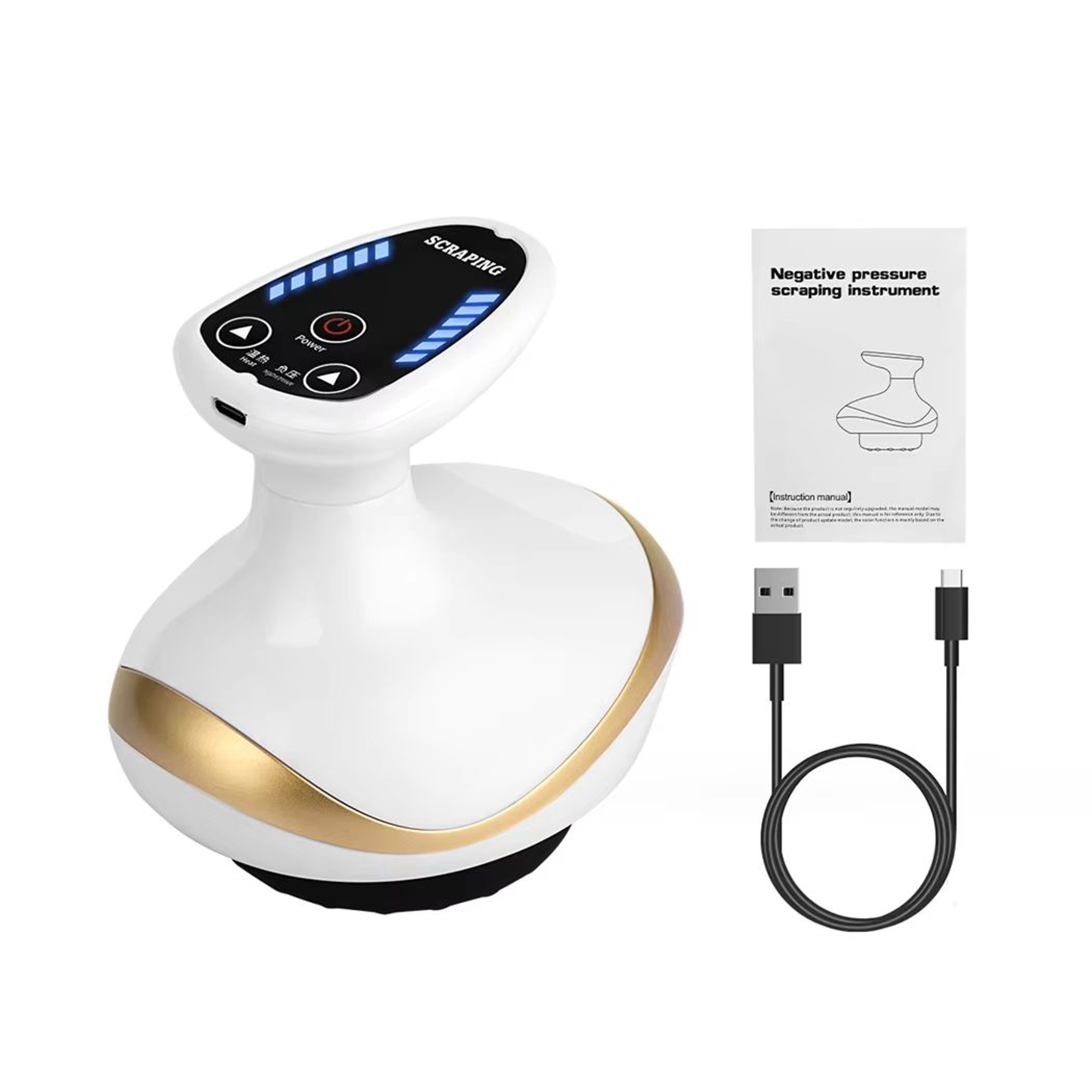 Electric EMS Body Massager With LCD Display  Cupping Therapy Guasha Scraping Vacuum Suction  IR Hea 6