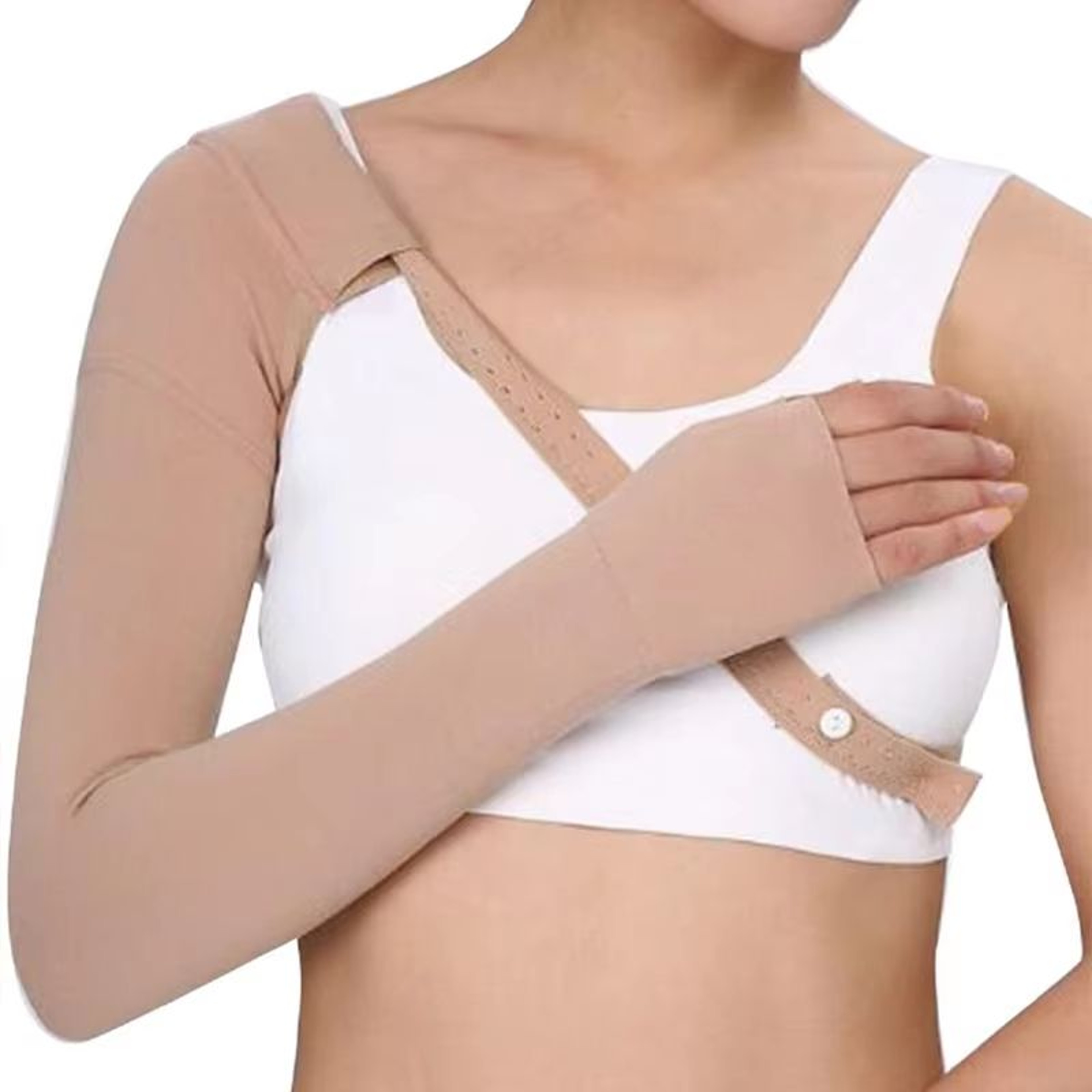 Medical Compression Arm Sleeve  Post Mastectomy  Lymphedema Support Sleeve For Men  Women 3040 MmHg