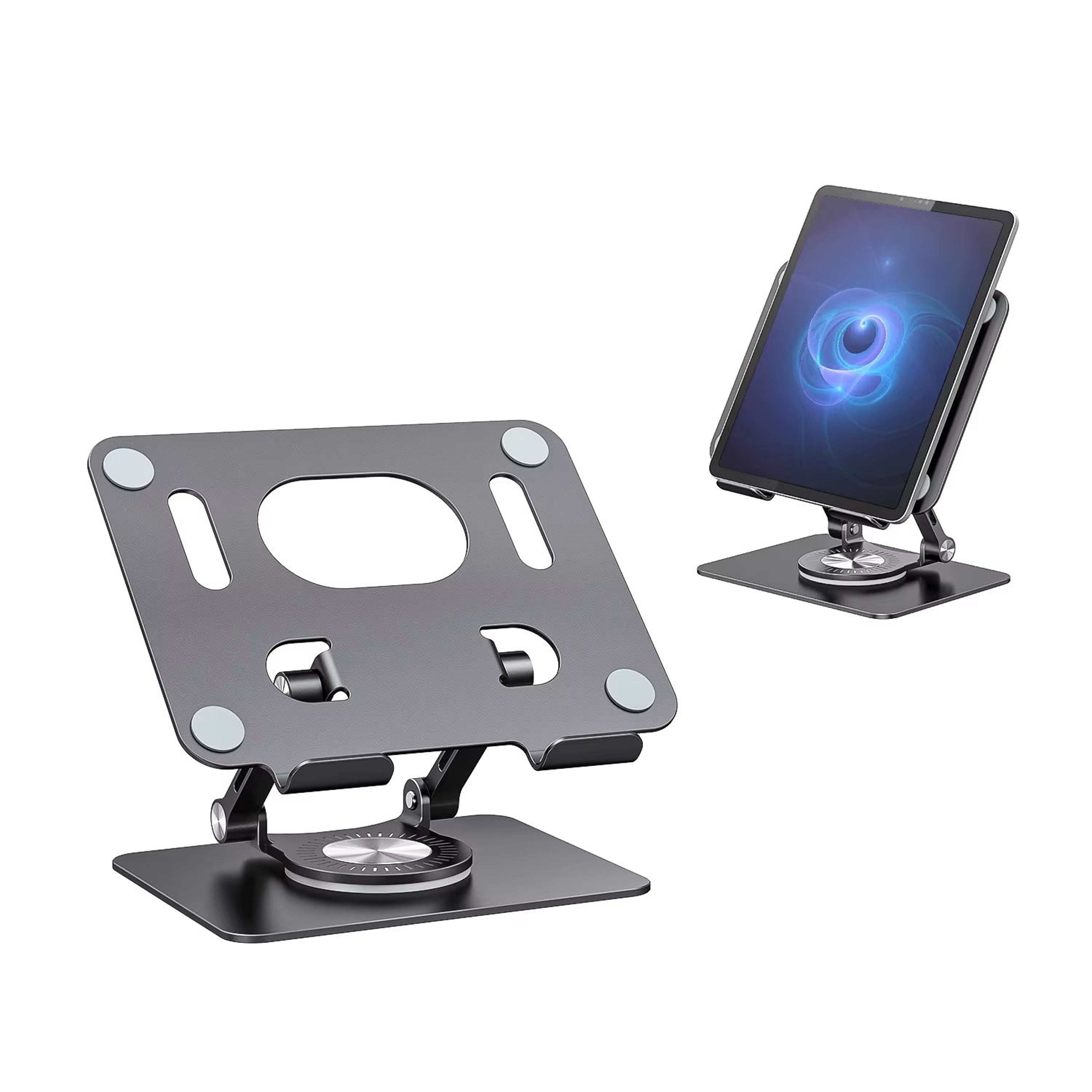 ST02 Aluminum Tablet Stand With 360 Swivel Base  Adjustable Universal Holder For IPad Samsung  More 7