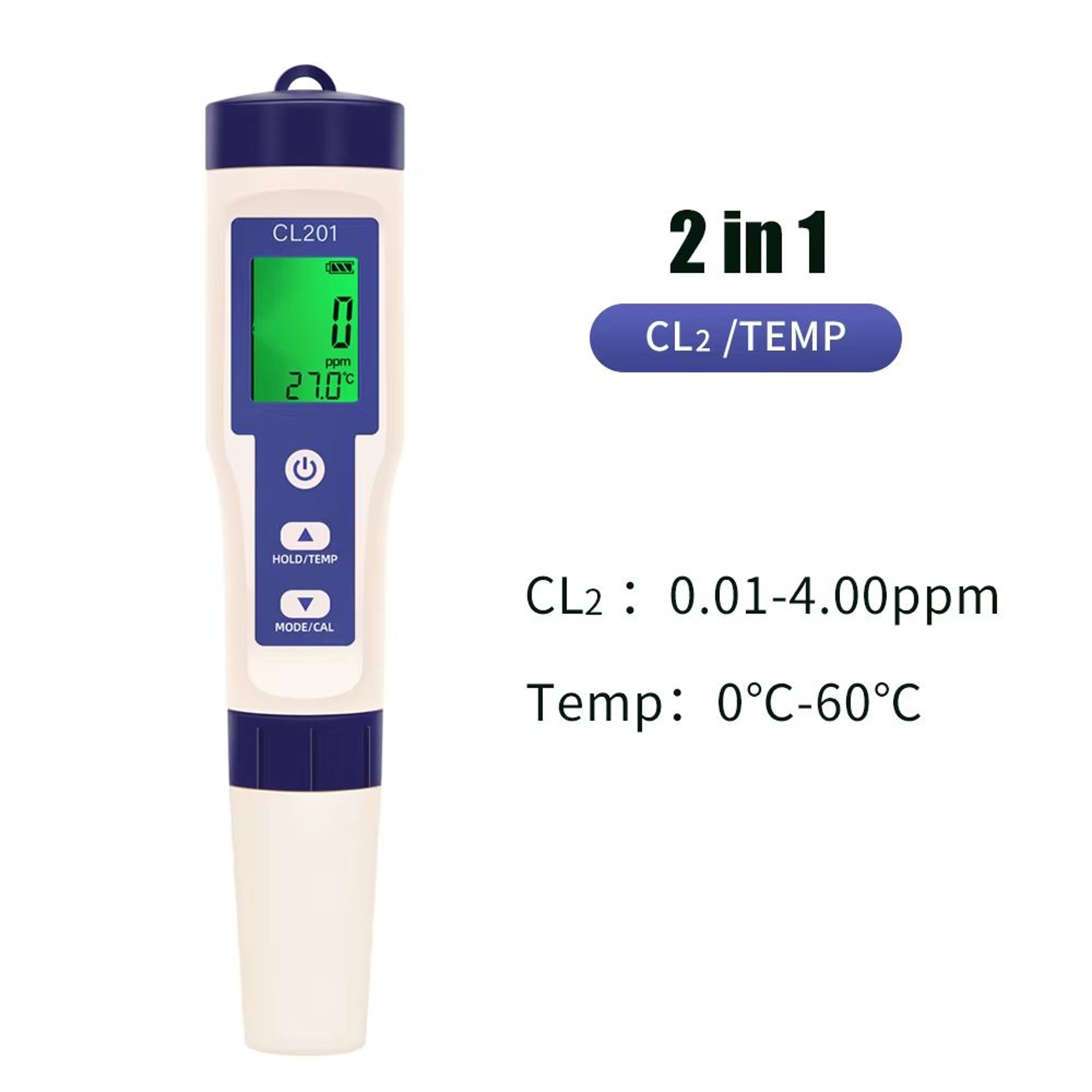 5in1 Digital Chlorine Meter Pen  MultiFunction PH ORP CL2 H2  Temperature Water Quality Tester For  6