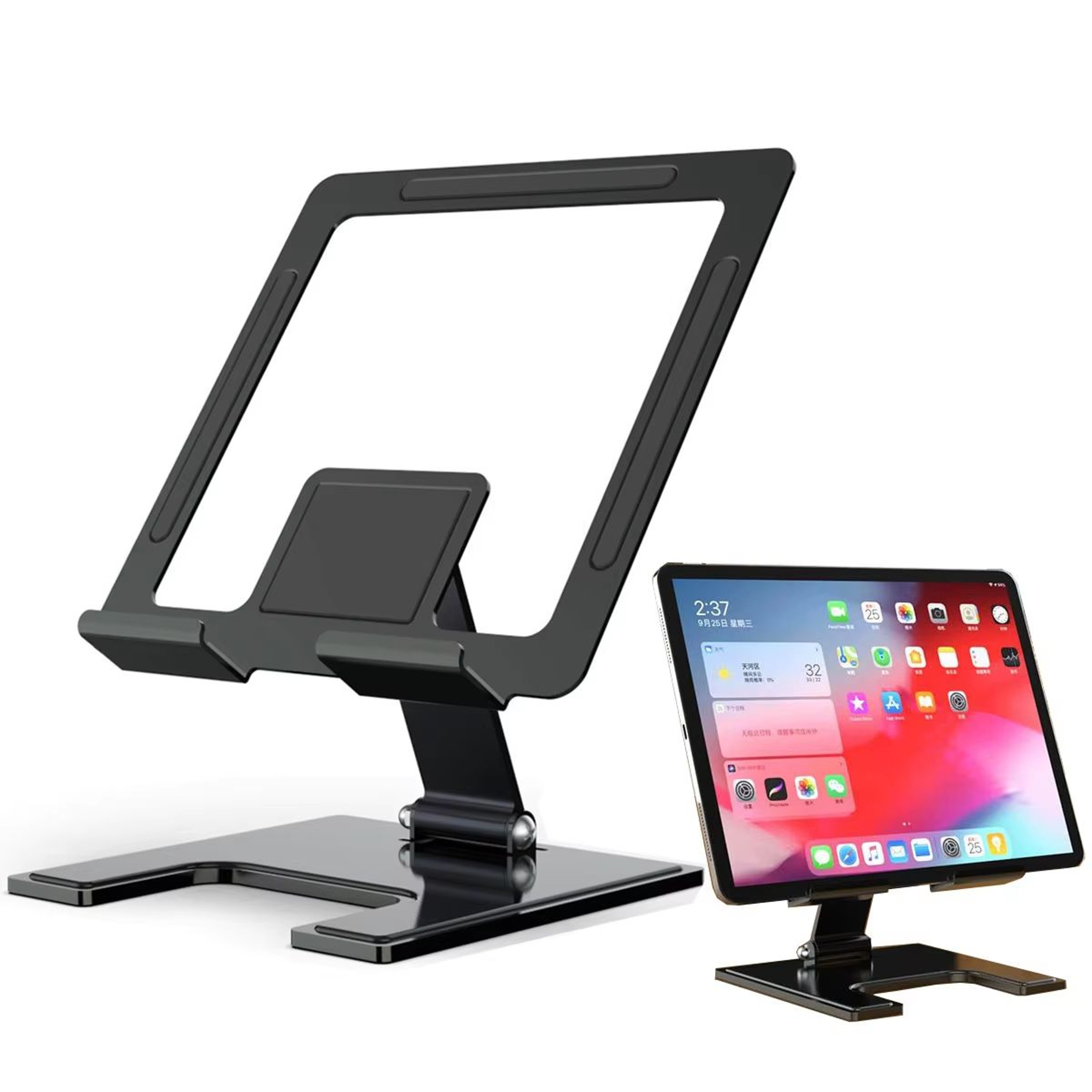 Universal AllMetal Adjustable Tablet Stand  Portable Desk Holder For IPad Samsung  More 0